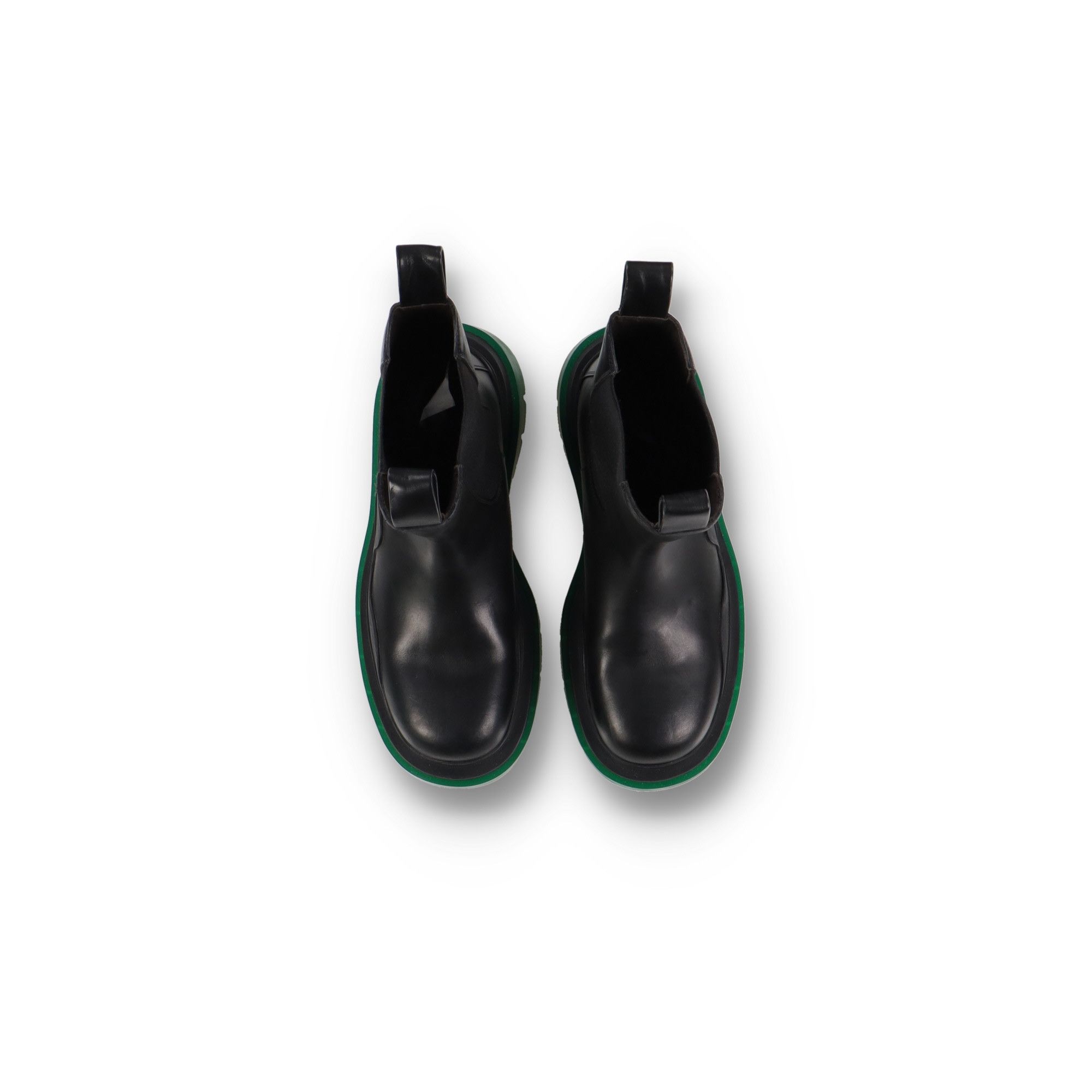 Bottega Veneta Black Green Tire Chelsea Boots Size US 11 / IT 41 - 7 Thumbnail