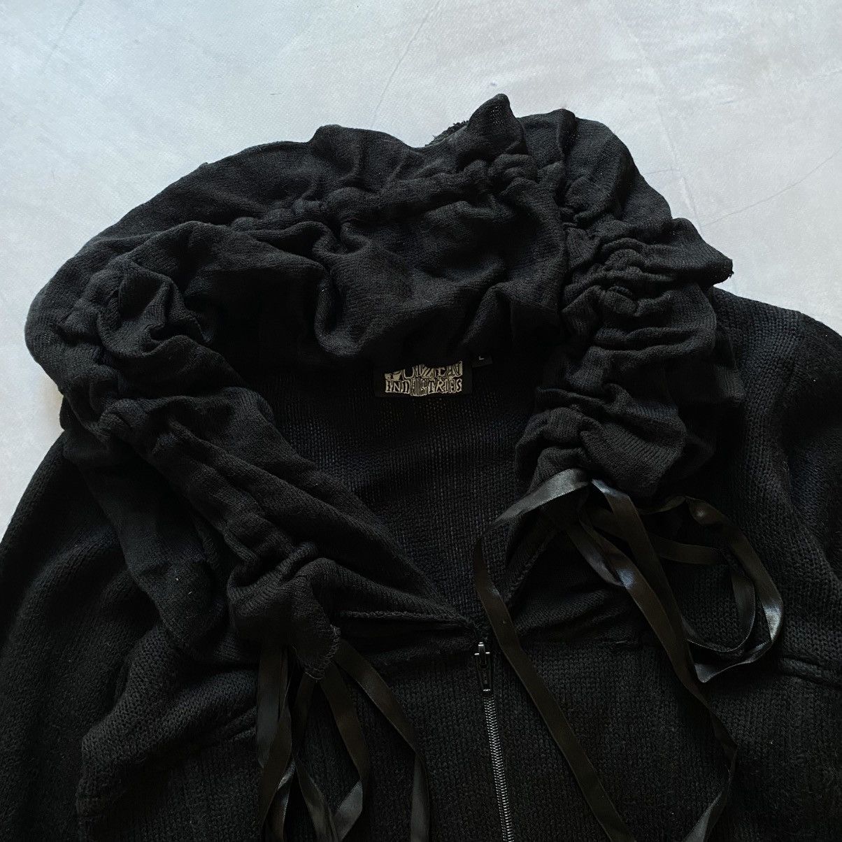 Hysteric Glamour 00s Punk Poizen Industries Corset Lace Up Zip Sweatshirt Y2K Size L / US 10 / IT 46 - 7 Thumbnail