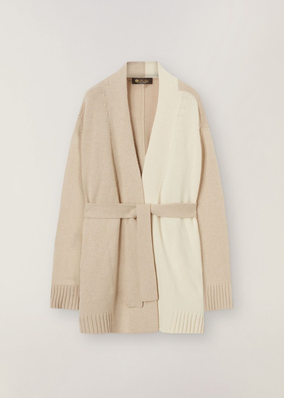 image of Loro Piana O1Loc1C0124 Cardigan With Belt In Beige & Cream in Beige/Cream, Women's (Size XL)