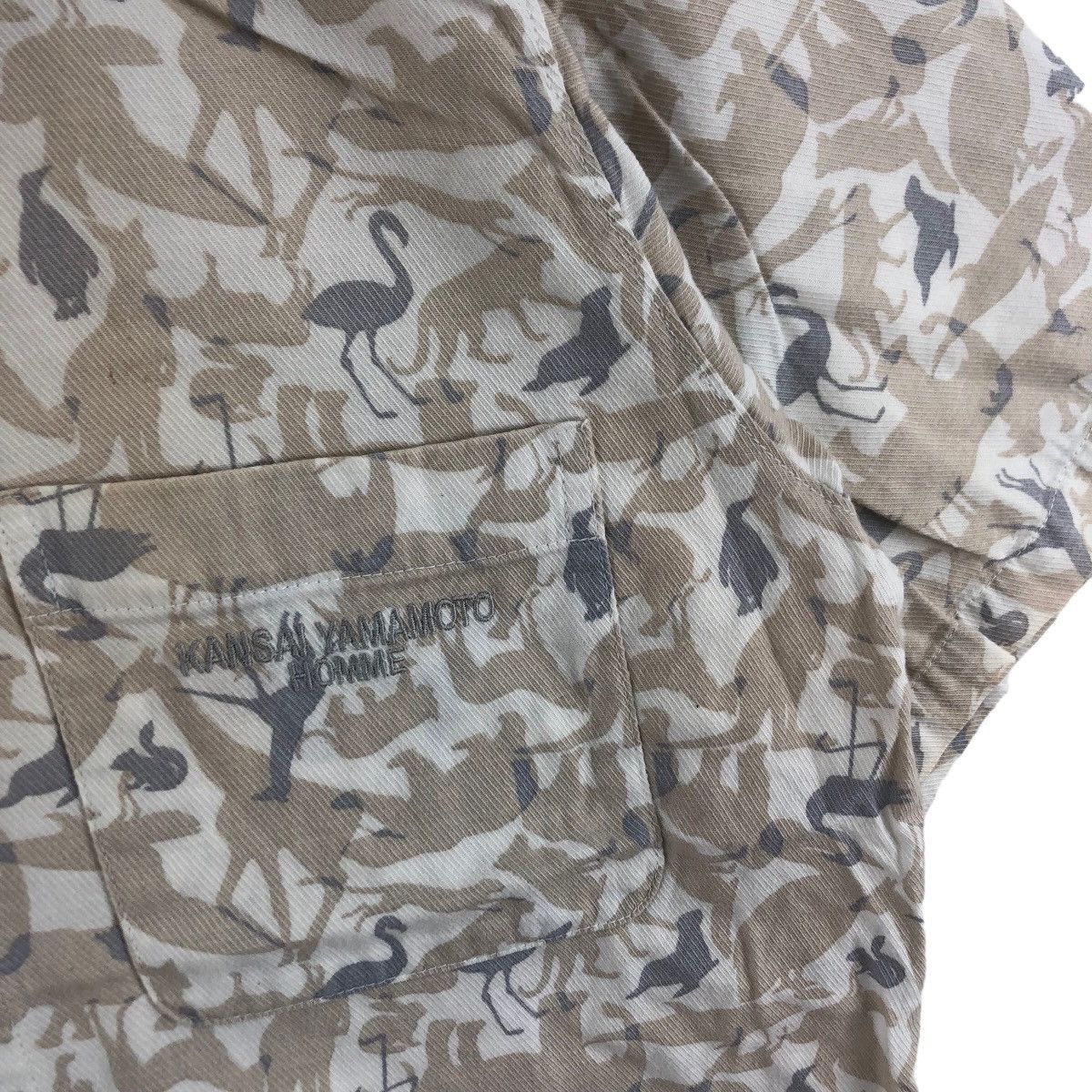 Kansai Yamamoto Vintage 90’ KANSAI YAMAMOTO HOMME Safari Button Tee Shirt Size US M / EU 48-50 / 2 - 3 Thumbnail