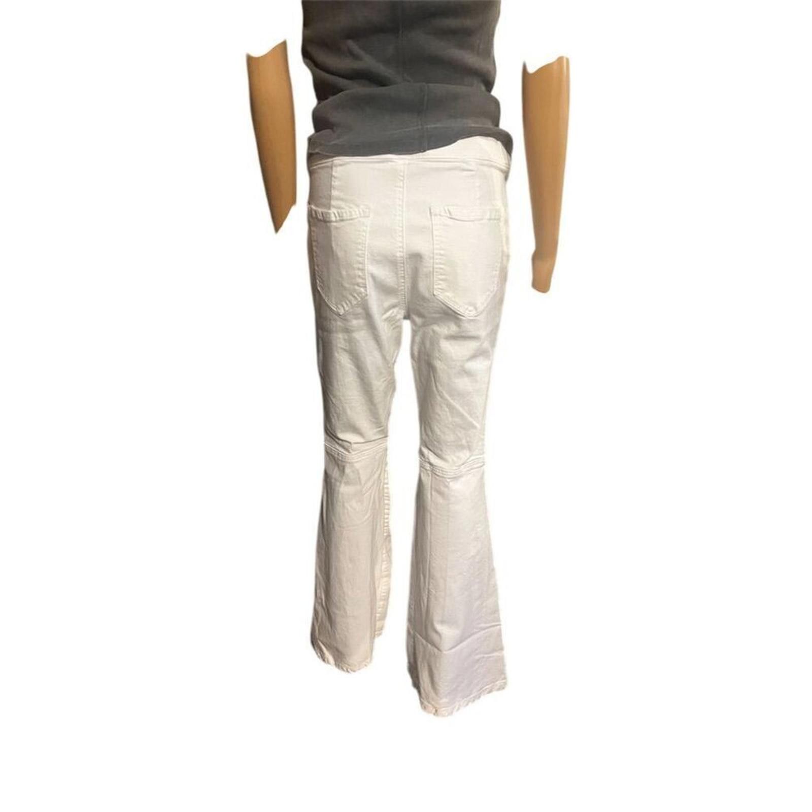 Celio Cello wide bell bottom flare Leg Stretch Pants White Size L Size 36" / US 14 / IT 50 - 6 Thumbnail