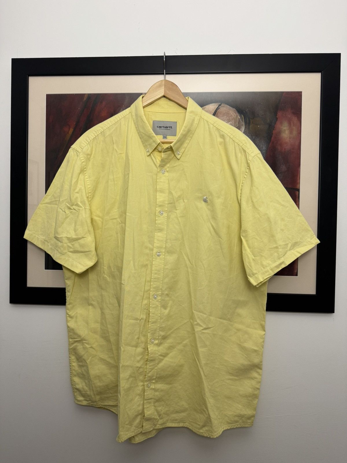 Carhartt Vintage CARHARTT Bowling Shirt button up oversize yellow Size US XXL / EU 58 / 5 - 1 Thumbnail