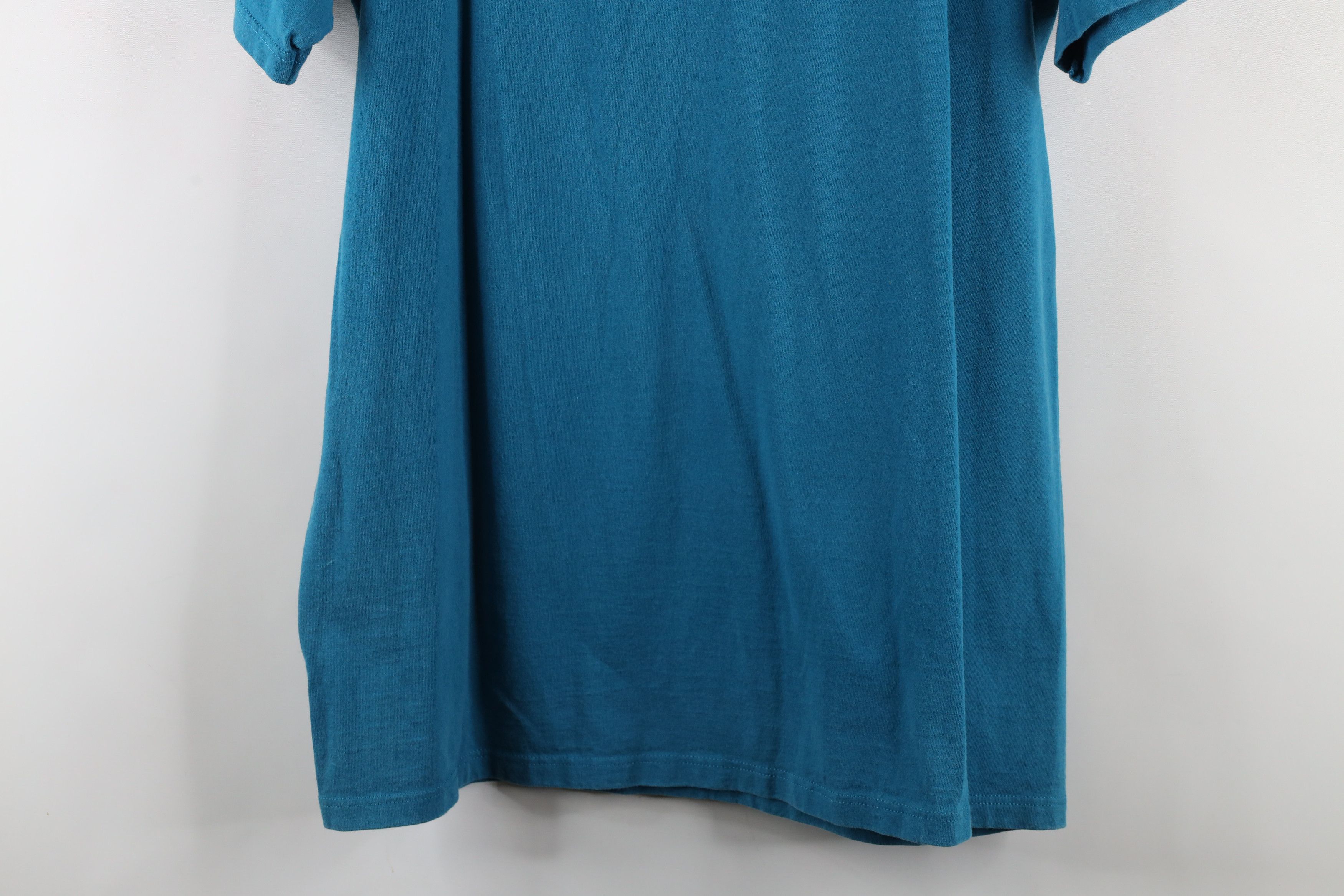 Russell Athletic × Vintage Vintage 90s Russell Athletic Heavyweight T-Shirt Teal USA Size US L / EU 52-54 / 3 - 8 Thumbnail