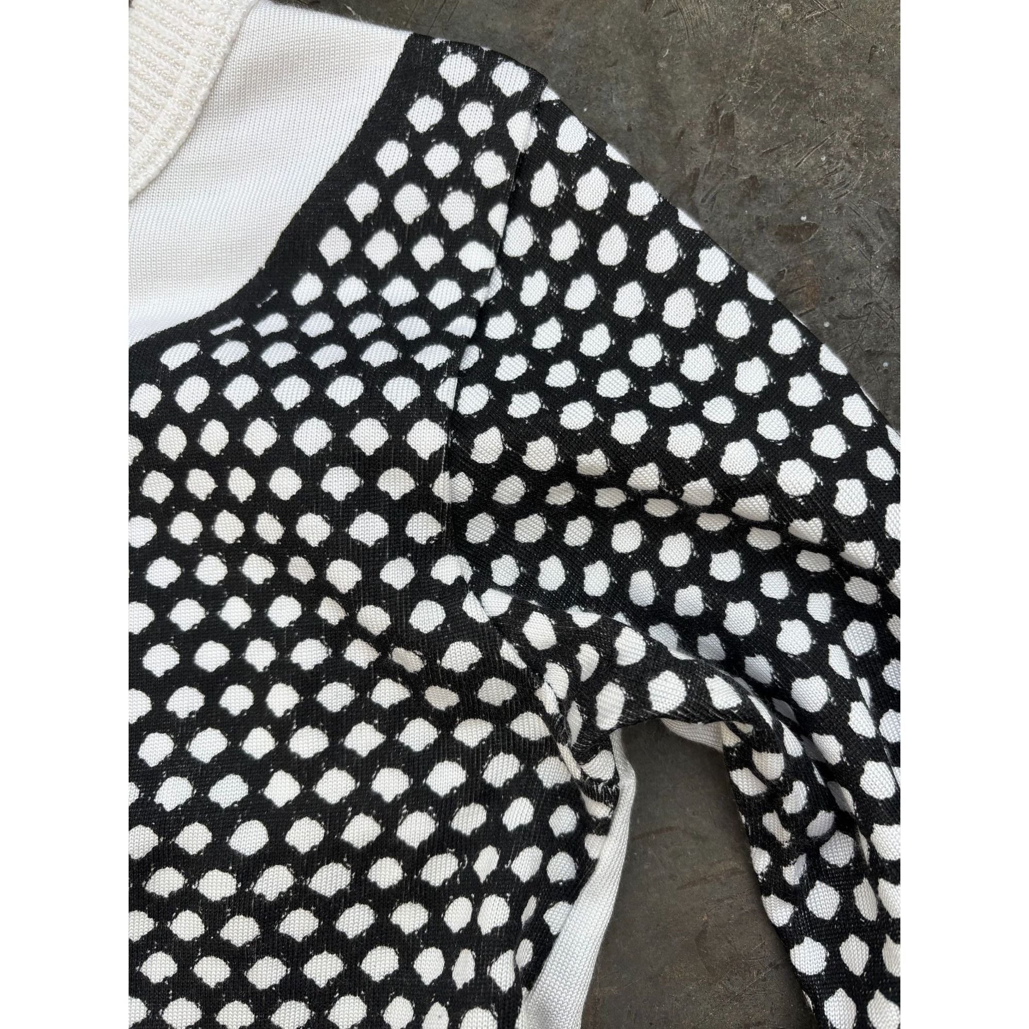 Vaquera Vaquera Rare Trompe LOeil Knit Top White & Black Size S Size S / US 4 / IT 40 - 2 Thumbnail