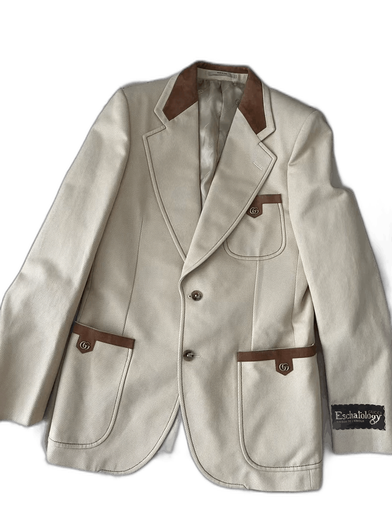 Gucci Gucci Light Yellow Men's Suit Jacket-yf Size US M / EU 48-50 / 2 - 1 Thumbnail