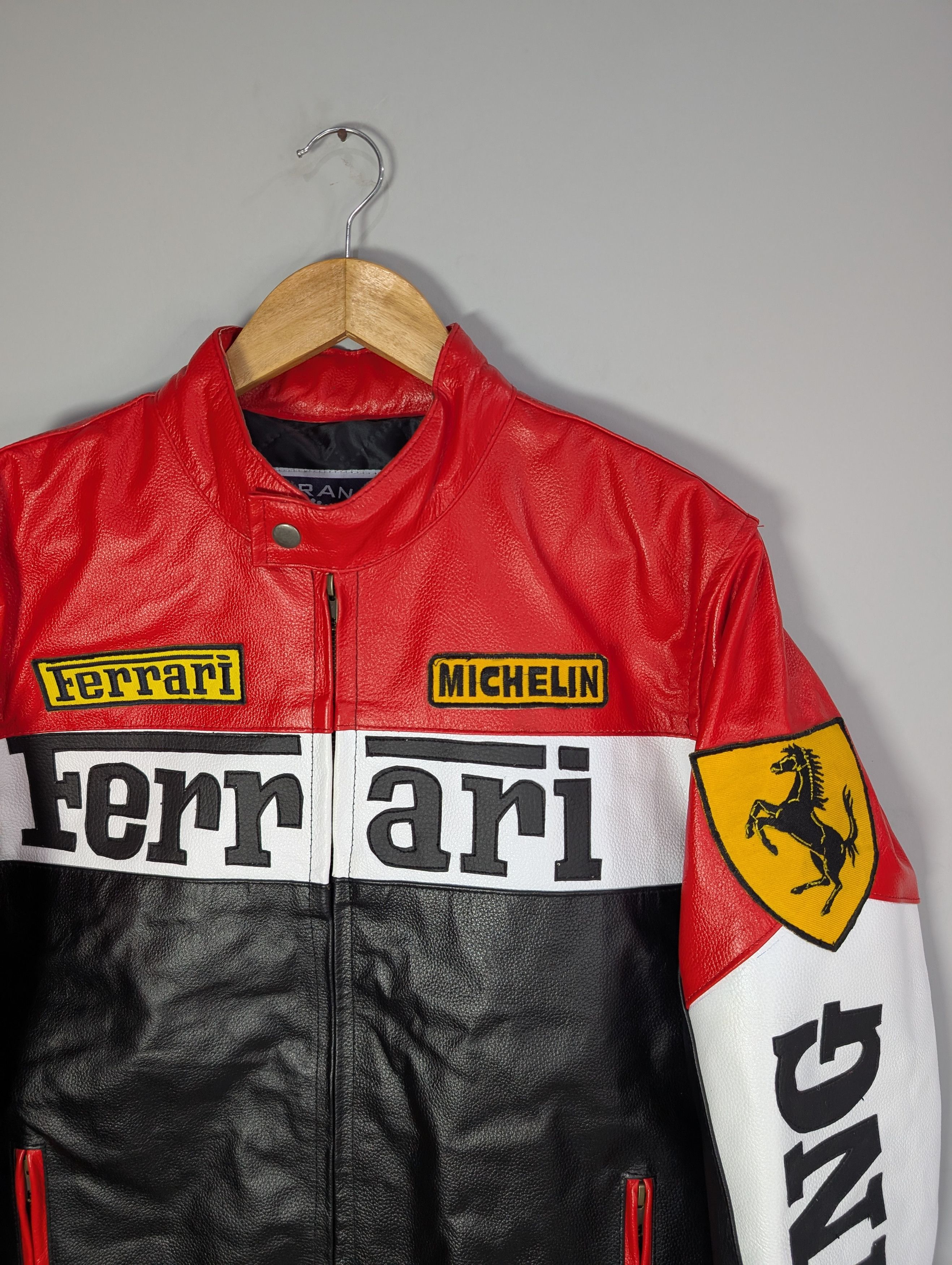 Vintage 🔥Ferrari 🔥 Vintage F1 Racing Real Cowhide Leather Jacket Size US L / EU 52-54 / 3 - 5 Thumbnail