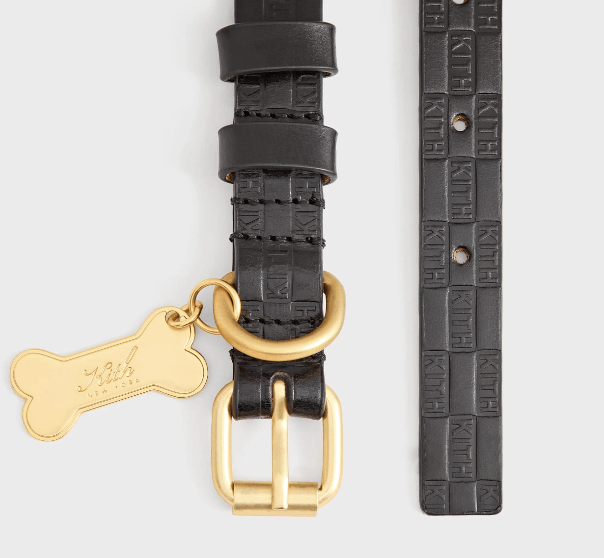 Kith (medium) Kith Monogram Leather Collar - Black Size ONE SIZE - 3 Thumbnail