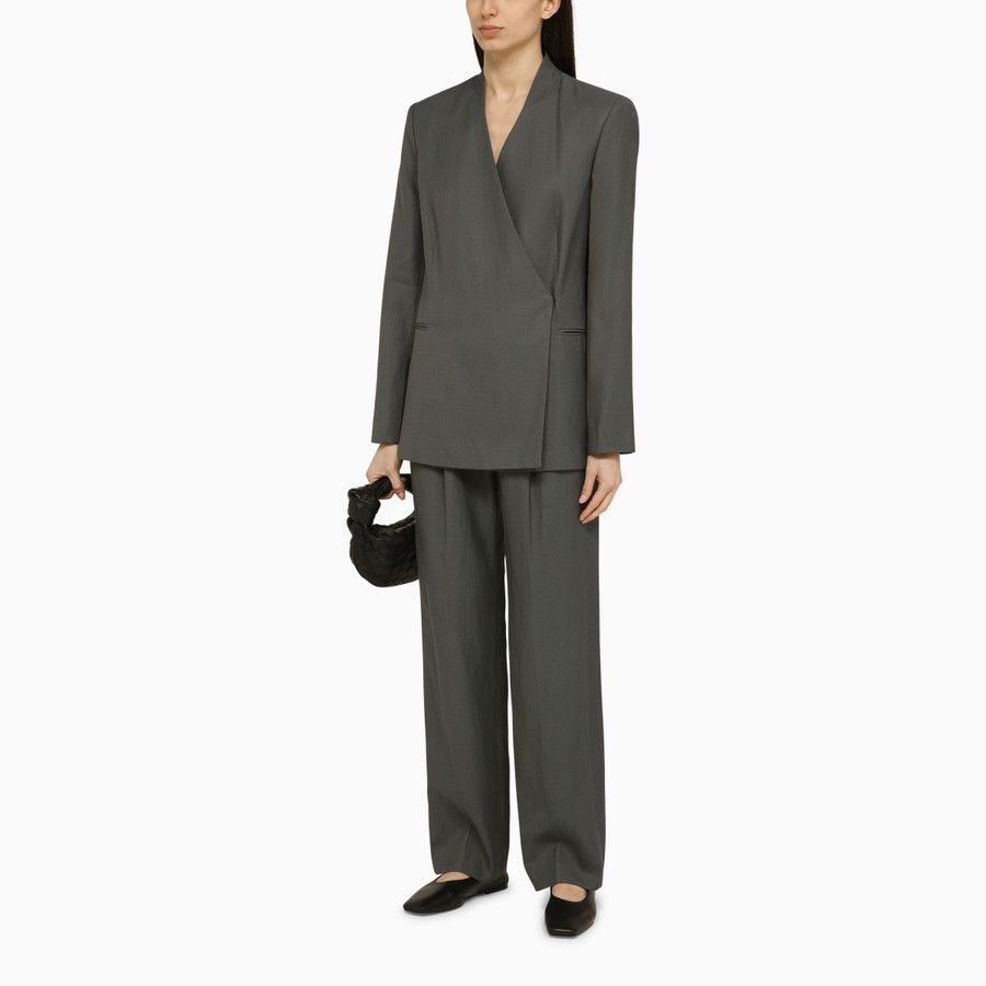 Loulou de Saison o1d2blof0824 Sandyato Single-Breasted Viscose Blazer Size M / US 6-8 / IT 42-44 - 2 Thumbnail