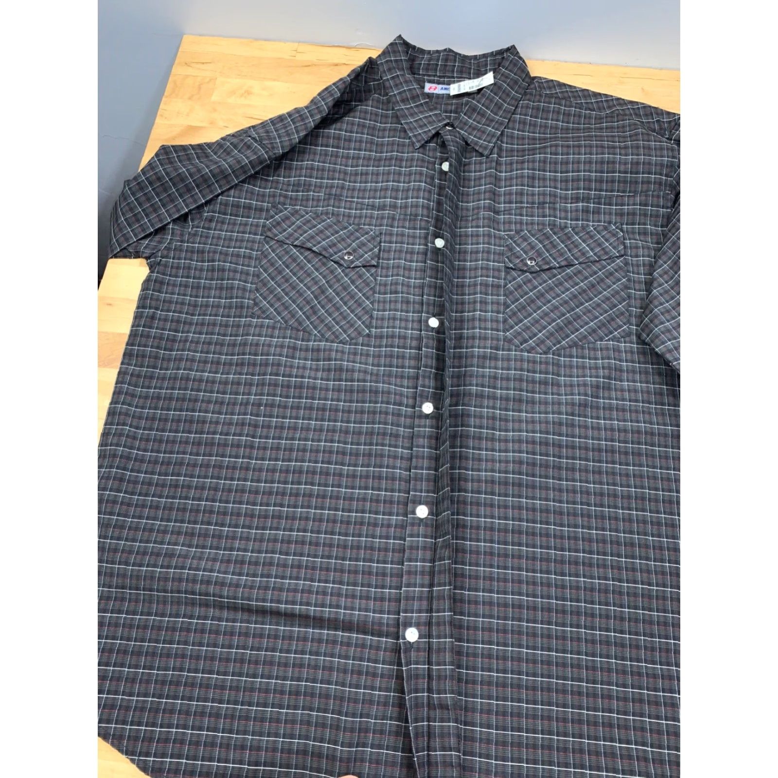 Anchor Blue VINTAGE Anchor Blue Shirt 2XL Blue Plaid Button-Down Long Sleeve Men Size US XXL / EU 58 / 5 - 3 Thumbnail