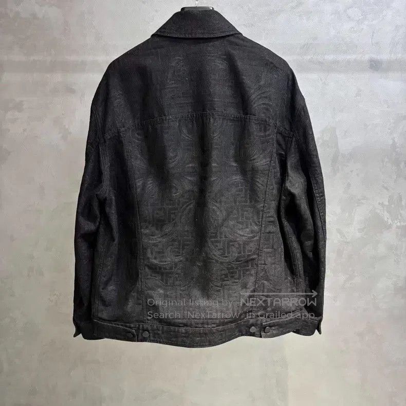Versace Versace Co-branded black logo denim jacket Size US M / EU 48-50 / 2 - 4 Thumbnail