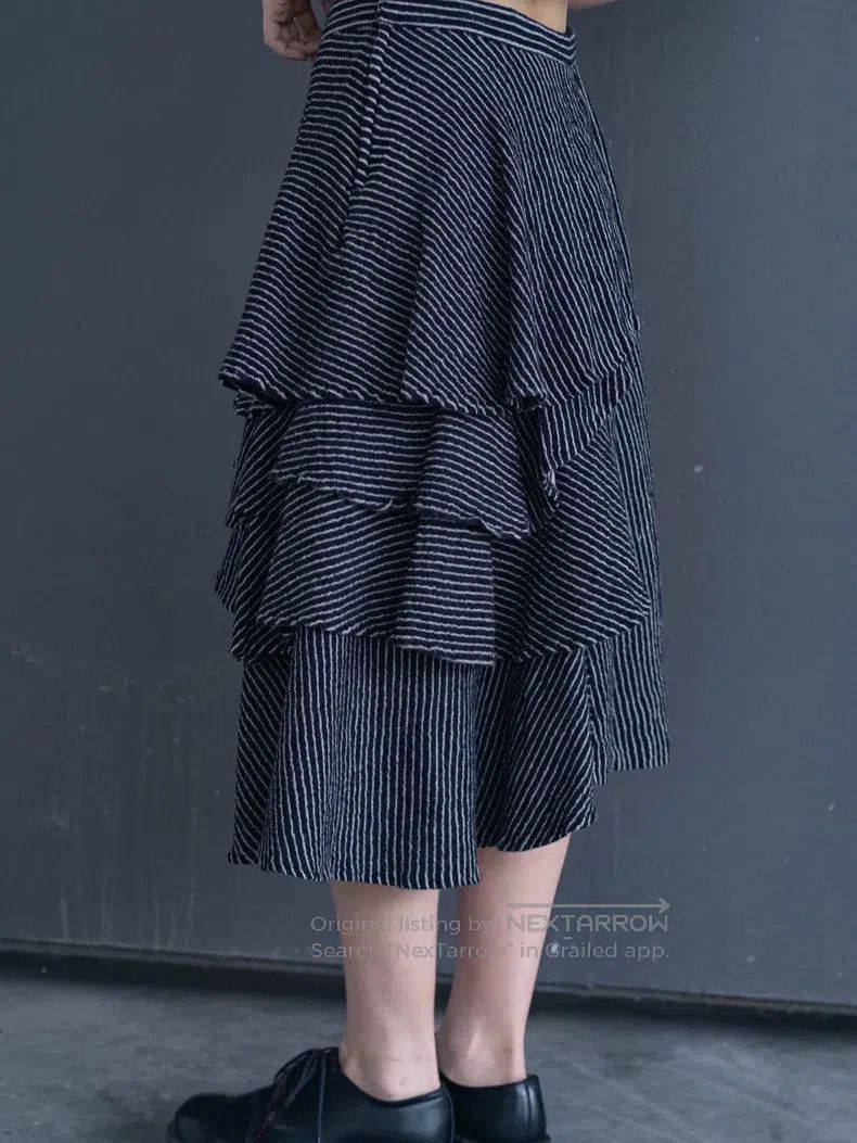 Comme des Garcons Comme Des Garcons size XS Striped Lace Wool Skirt Size 23" - 6 Thumbnail