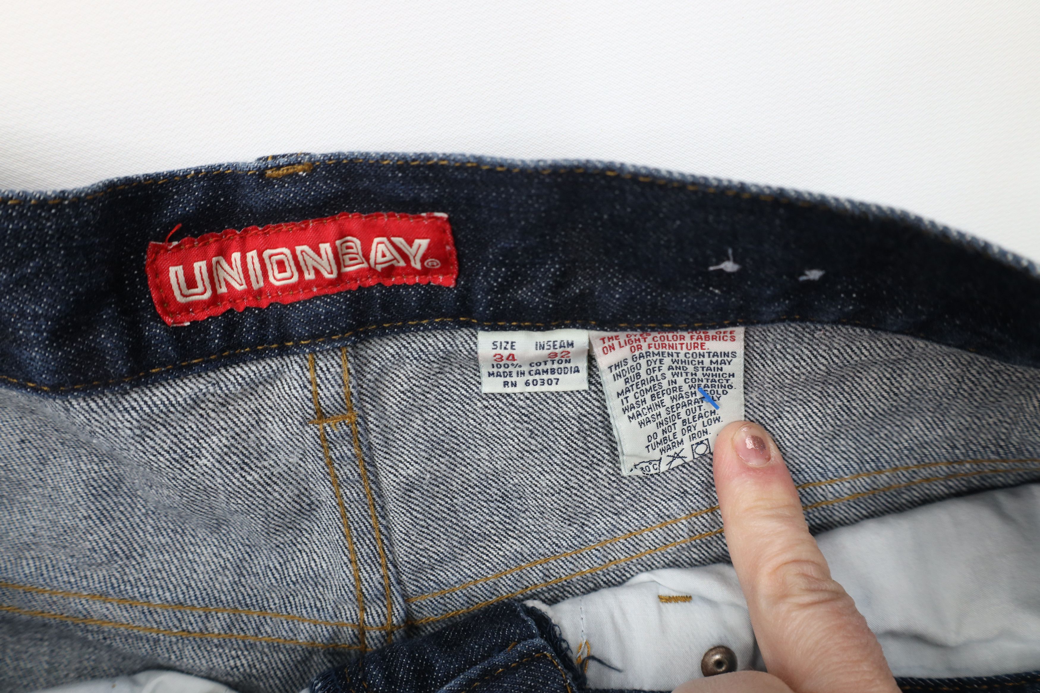 UNIONBAY Vintage 90s Unionbay Surfing Baggy Wide Leg Skateboard Jeans Size US 34 / EU 50 - 6 Thumbnail
