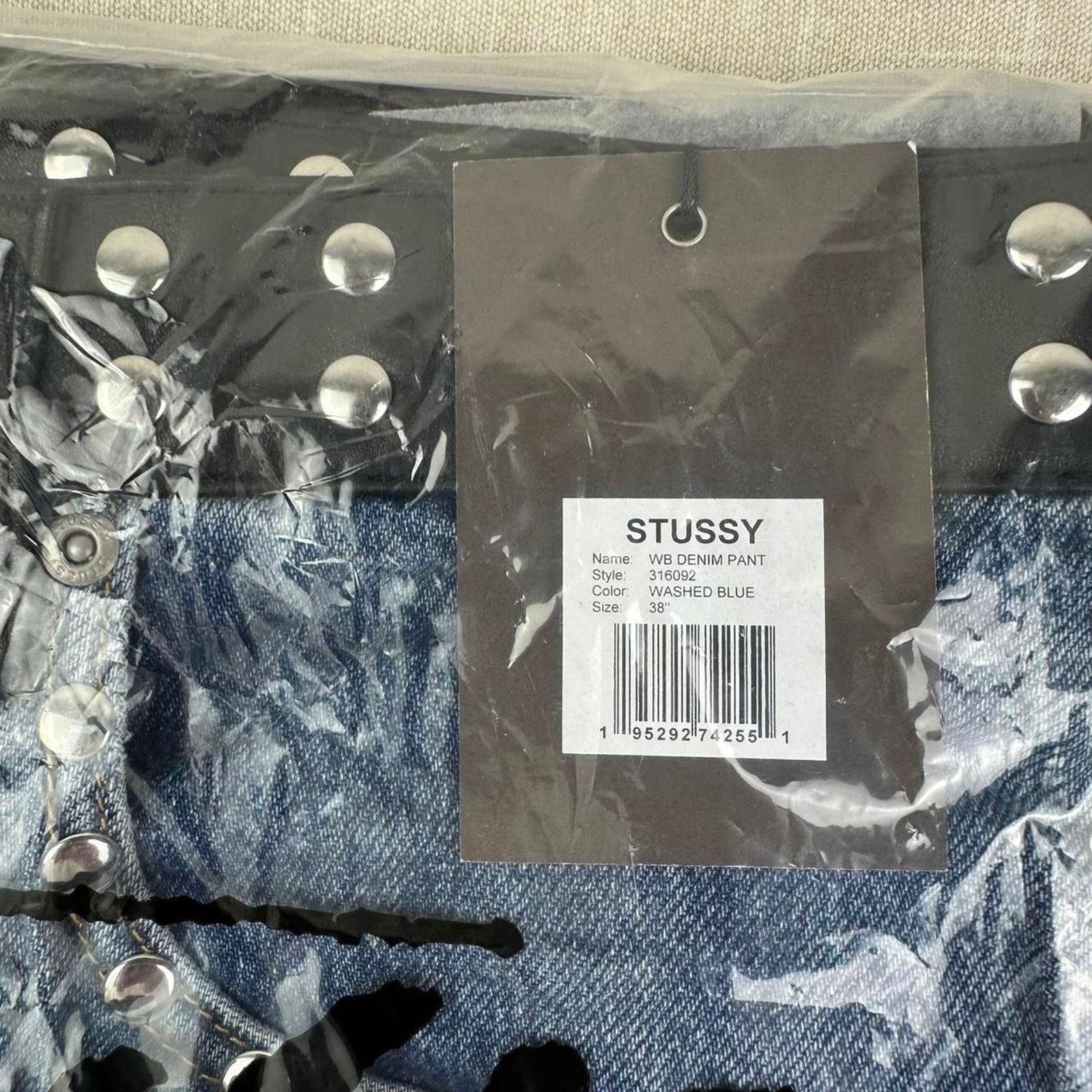 Stussy 🖤 Stussy x Wales Bonner Studded Denim Jeans Men 38 Size US 38 / EU 54 - 6 Thumbnail