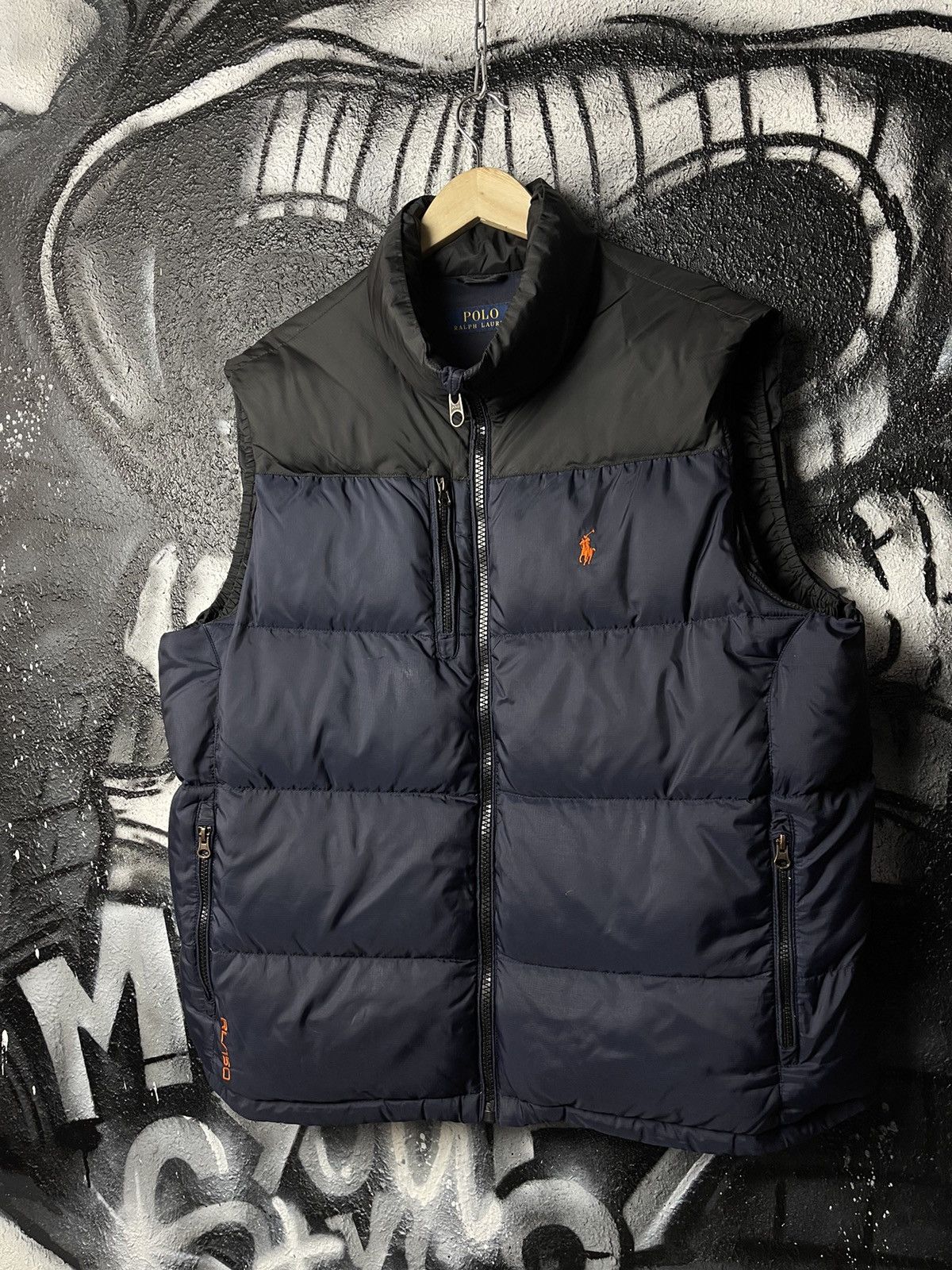 Polo Ralph Lauren Polo Ralph Lauren Navy Blue And Black Full Zip Down Vest Men’s Size XL Size US XL / EU 56 / 4 - 1 Thumbnail