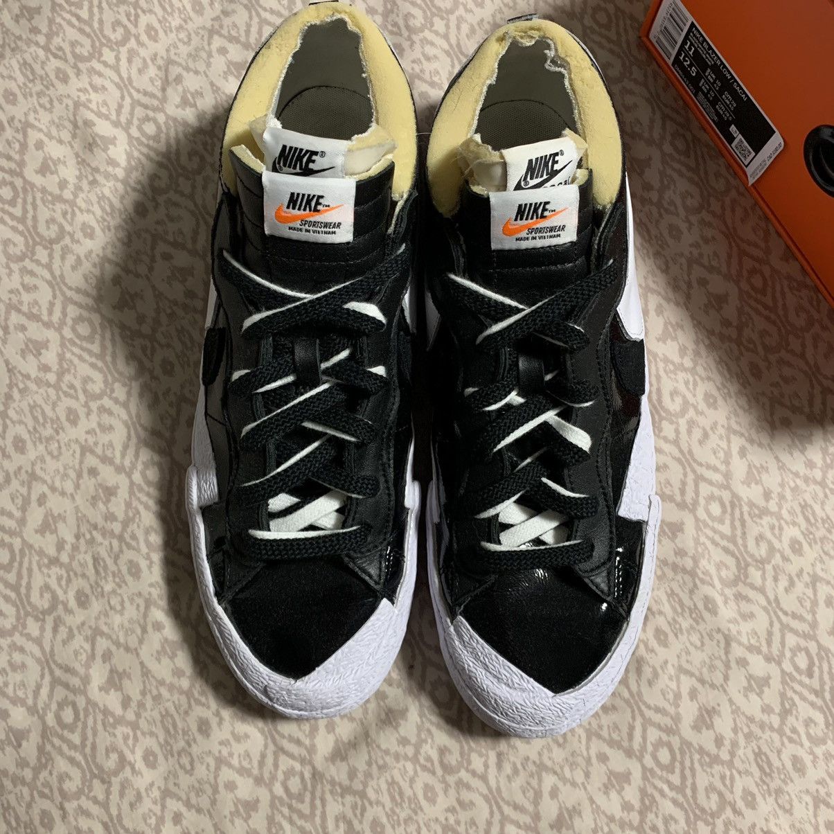 Nike × Sacai Nike X Sacai Blazer Low “Patient Leather Black” 2022 Size US 11 / EU 44 - 5 Thumbnail