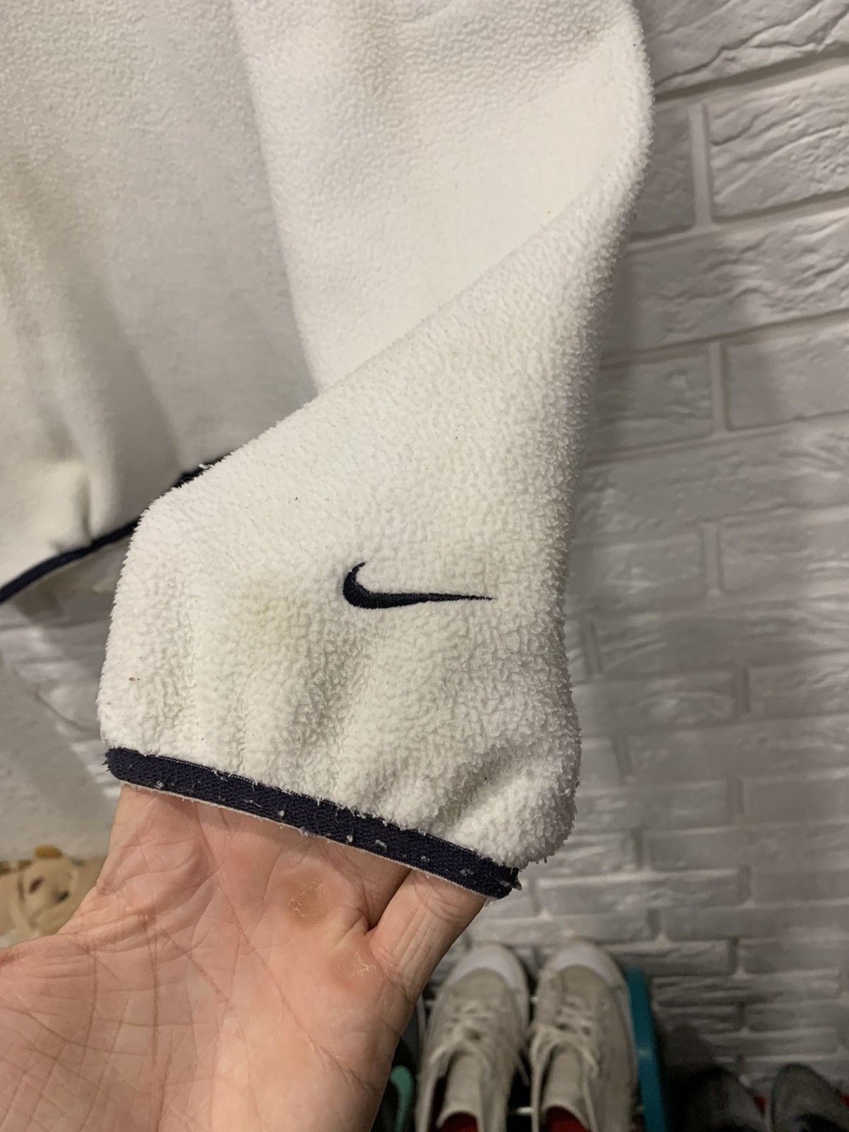 Nike × Vintage Vintage Nike Fleece Jacket Y2K Teddy Spell Out Swoosh USA Size US M / EU 48-50 / 2 - 7 Thumbnail