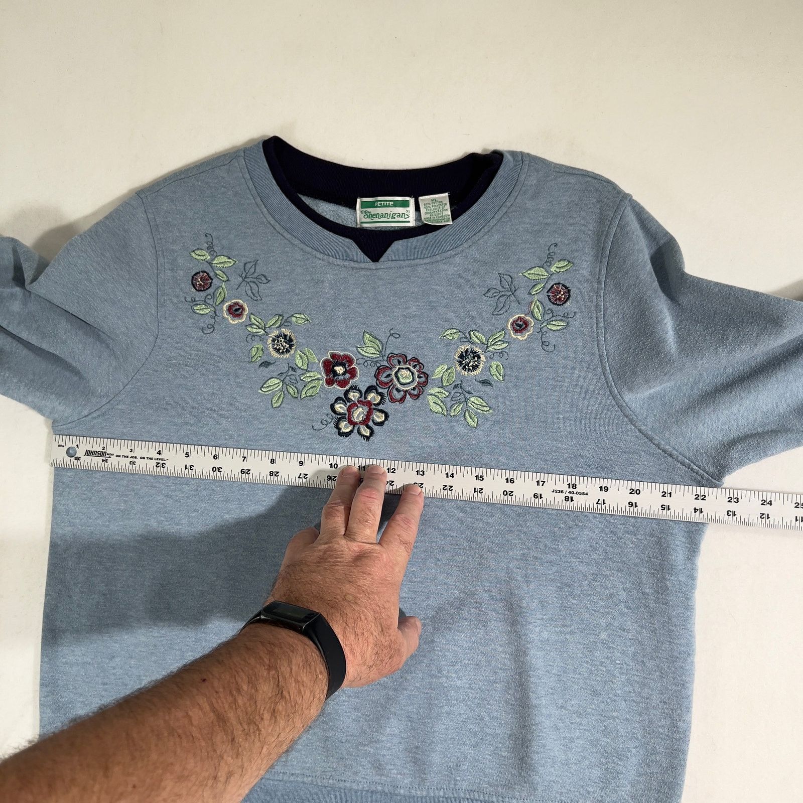 Other Shenanigans Embroidered Sweatshirt Woman PETITE Large Floral Size L / US 10 / IT 46 - 7 Thumbnail