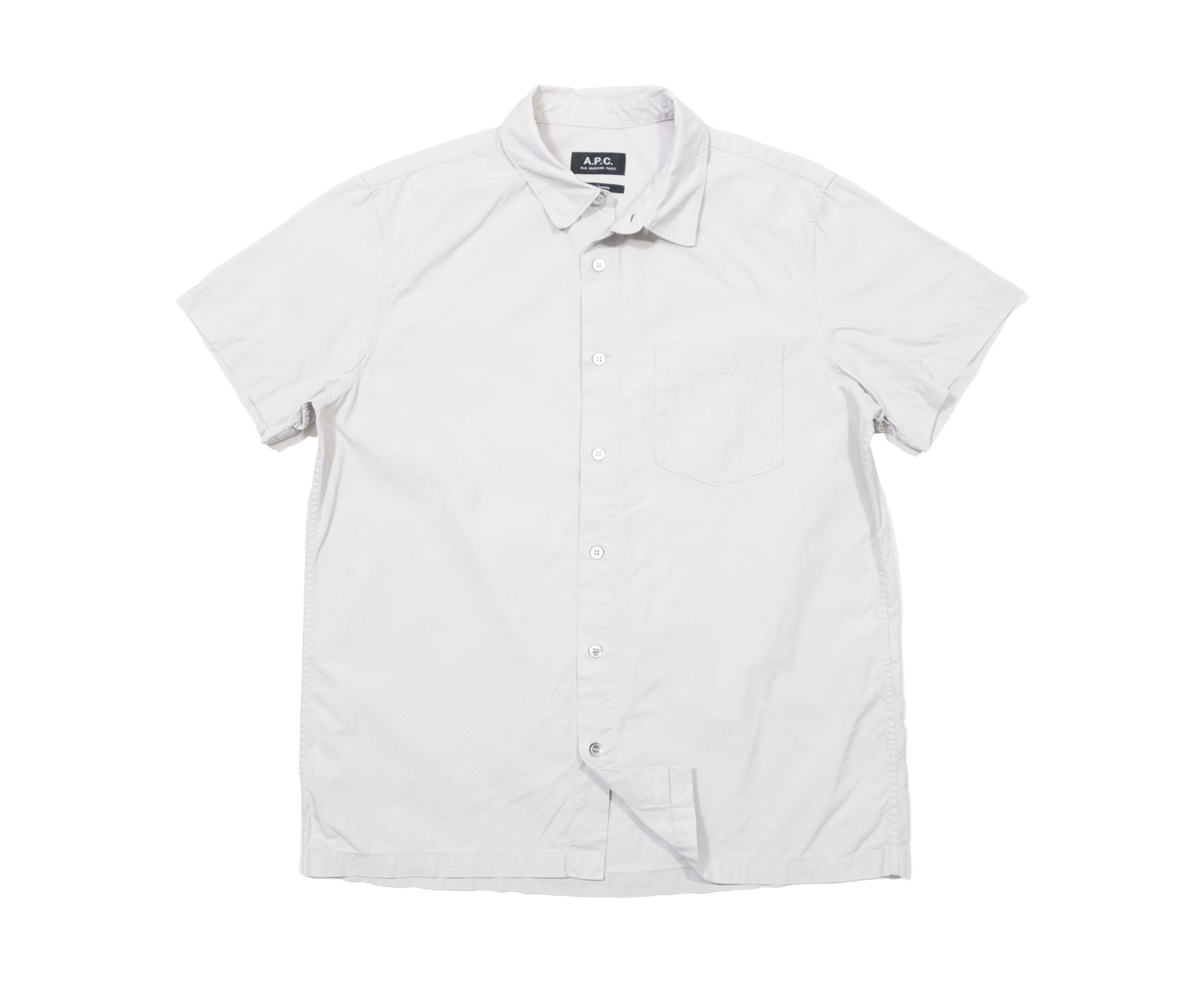A.P.C. Short Sleeve Pocket Cotton Shirt Size US S / EU 44-46 / 1 - 1 Thumbnail
