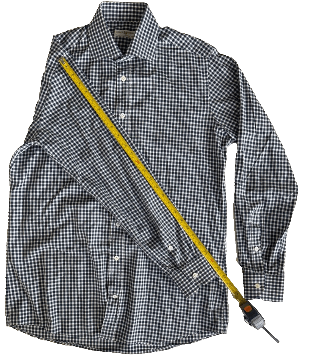 Luciano Barbera Luciano Barbera Men's M Blue Button Down Dress Shirt Gingham Size US M / EU 48-50 / 2 - 5 Thumbnail