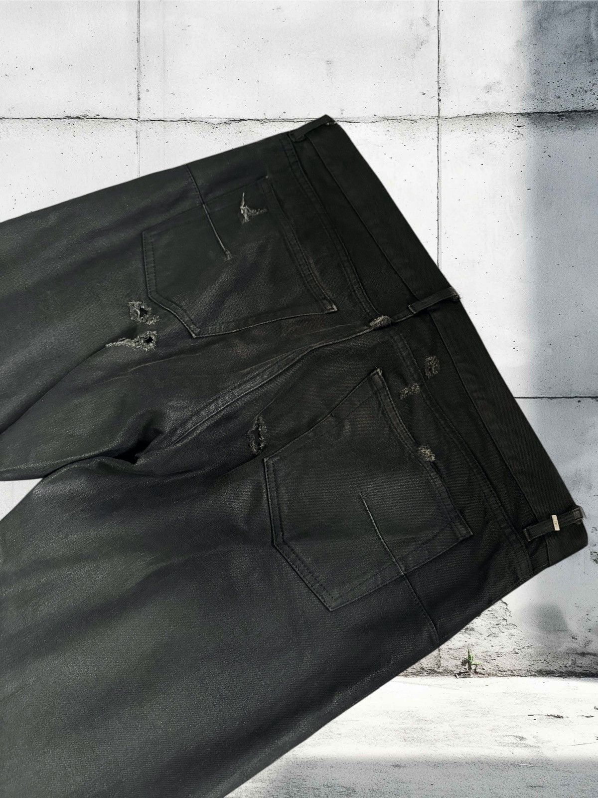 Dior Dior Homme SS04 destroyed waxed strip denim Size US 34 / EU 50 - 7 Thumbnail