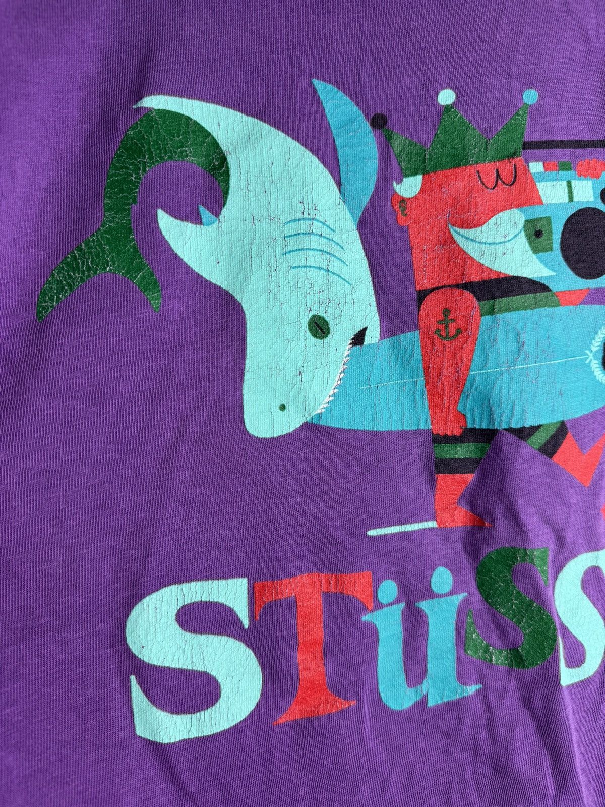 Stussy Stussy x King Surfer 'Purple' T-Shirt Size US L / EU 52-54 / 3 - 5 Thumbnail