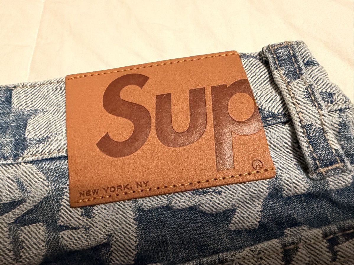 Supreme Supreme fat tip jacquard denim pants Size US 30 / EU 46 - 6 Thumbnail