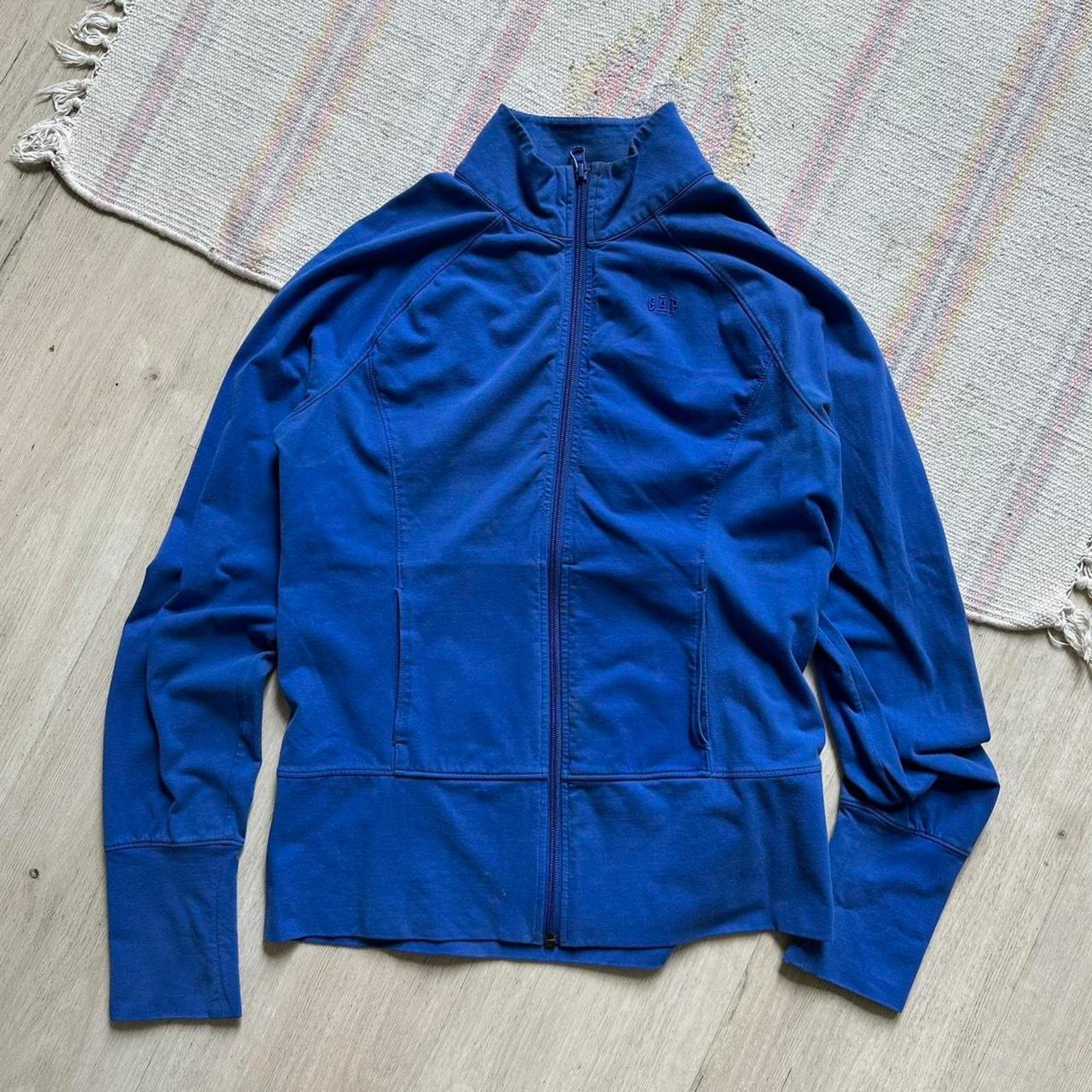 Gap × Vintage Vintage Y2K Gap Slim Track Jacket Zip Up Light Sweatshirt Size M / US 6-8 / IT 42-44 - 4 Thumbnail