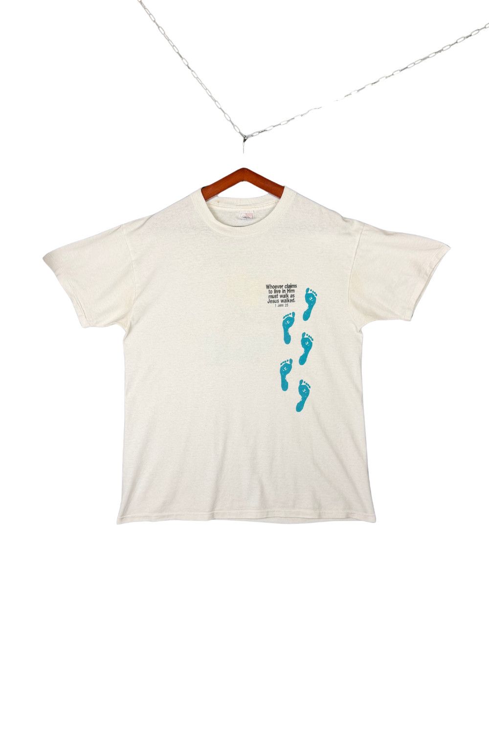 Delta late 80s “Walk The Walk” Christian Message Tee Single Stitch Size US L / EU 52-54 / 3 - 2 Thumbnail