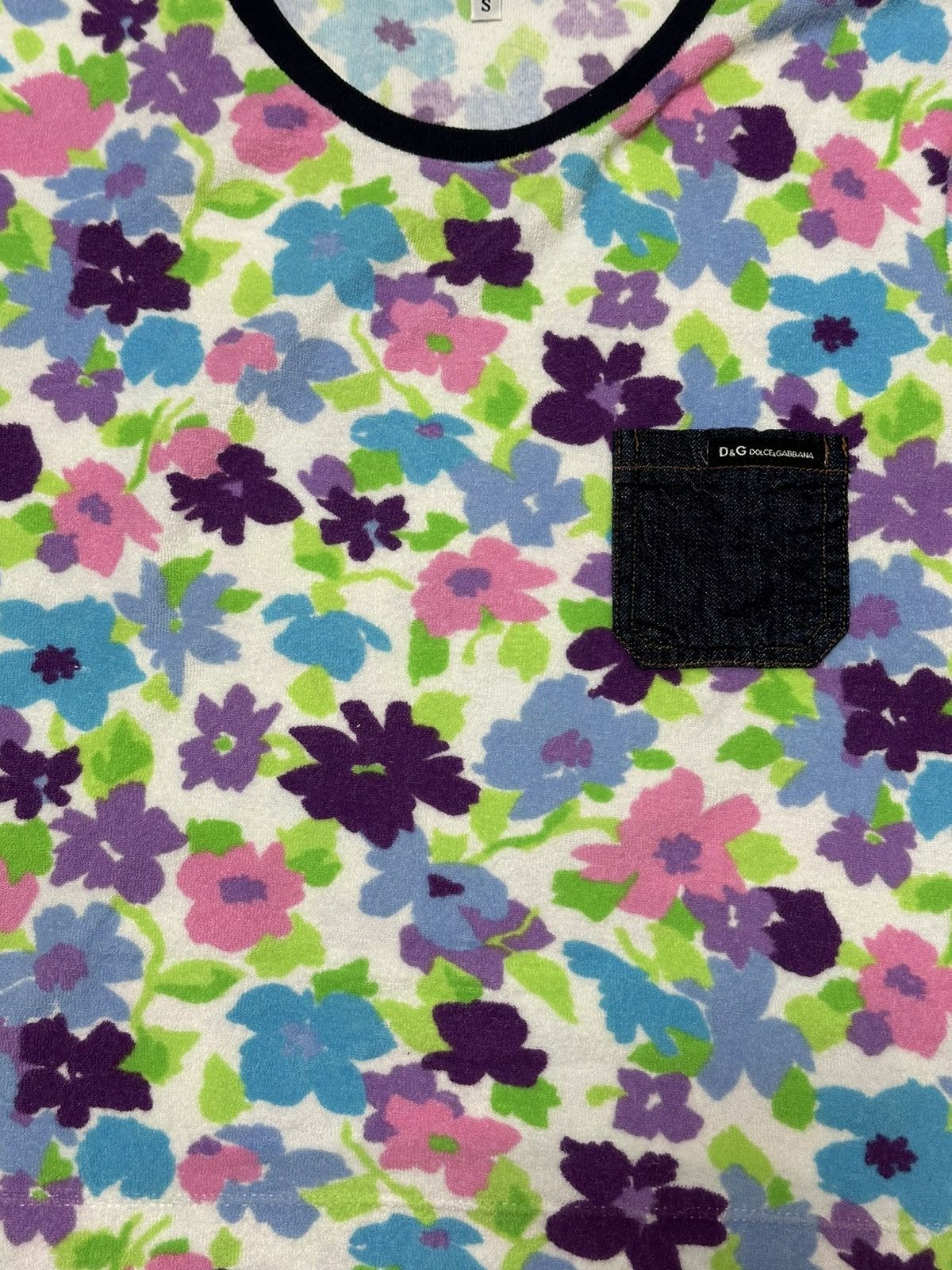 Dolce & Gabbana D&G Pile Floral T-Shirt Size S / US 4 / IT 40 - 3 Thumbnail