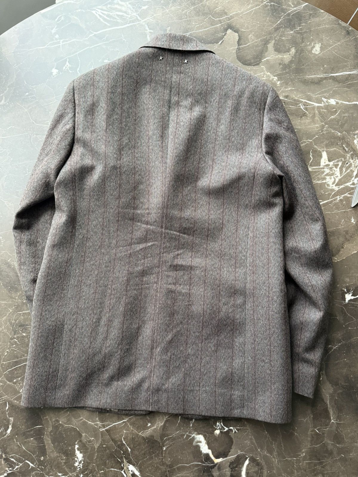 Golden Goose Golden Goose F25 Single-Breast Blazer — IT 48 | Dk Br Stripe Size 48R - 11 Thumbnail