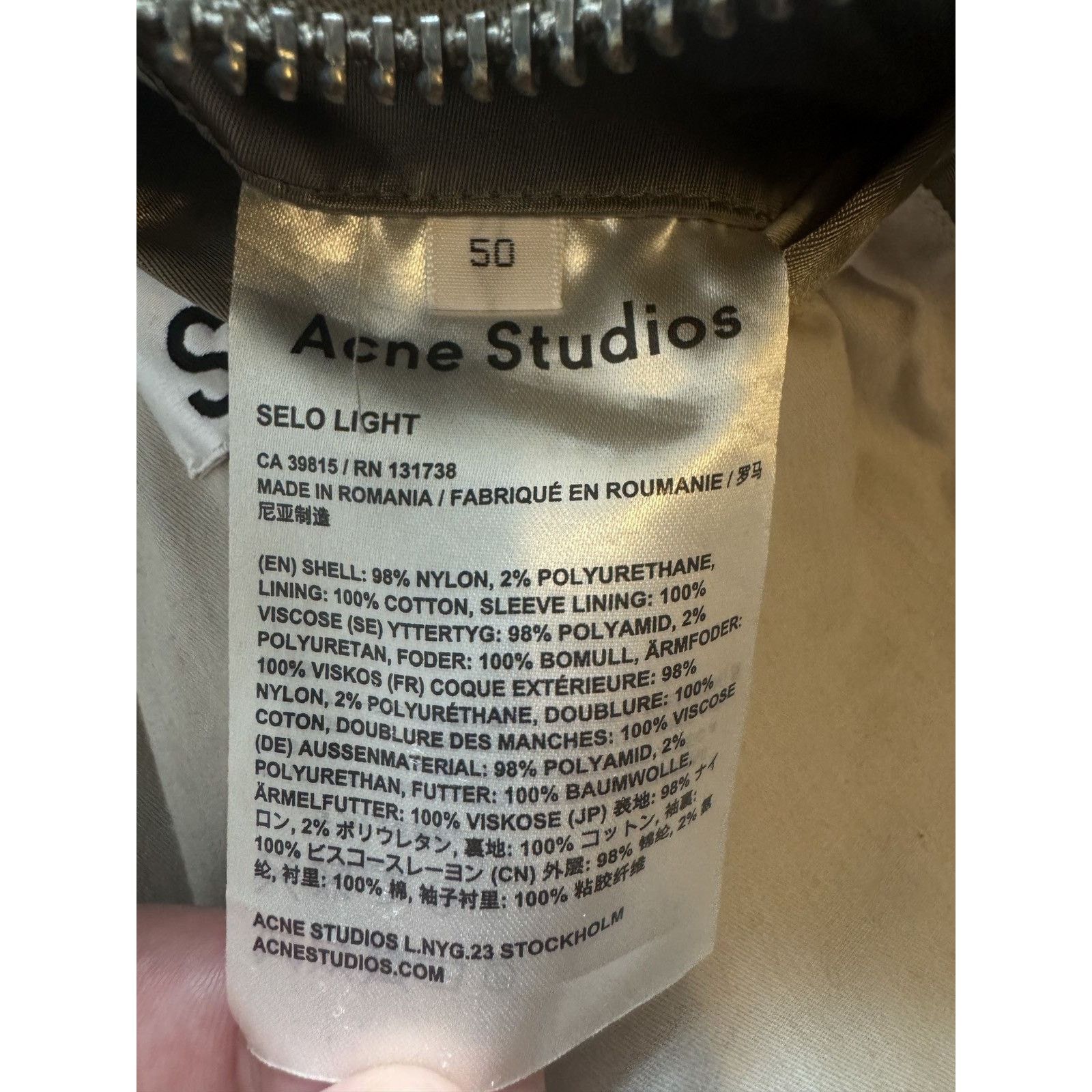 Acne Studios Acne Studios Selo Light Bomber Jacket Size US M / EU 48-50 / 2 - 9 Thumbnail
