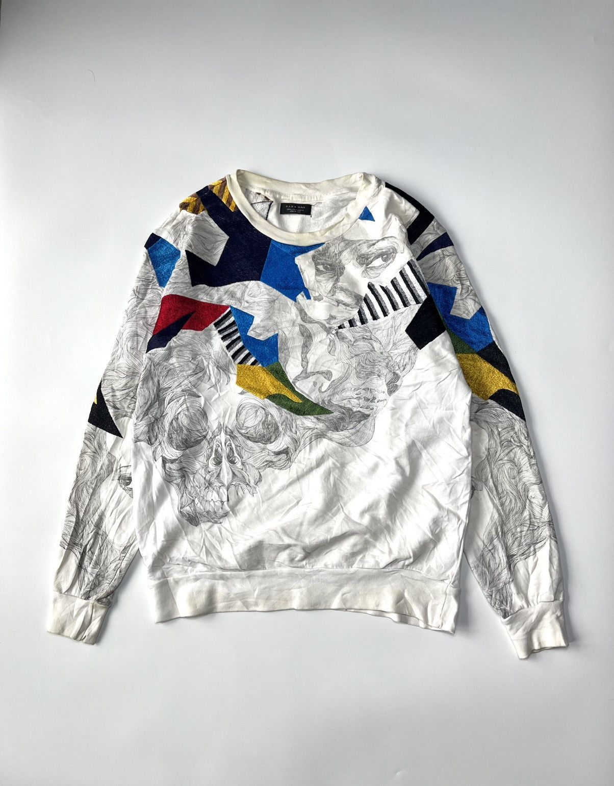 Zara Zara Man Skull print and embroidered sweatshirt Size US XL / EU 56 / 4 - 1 Thumbnail