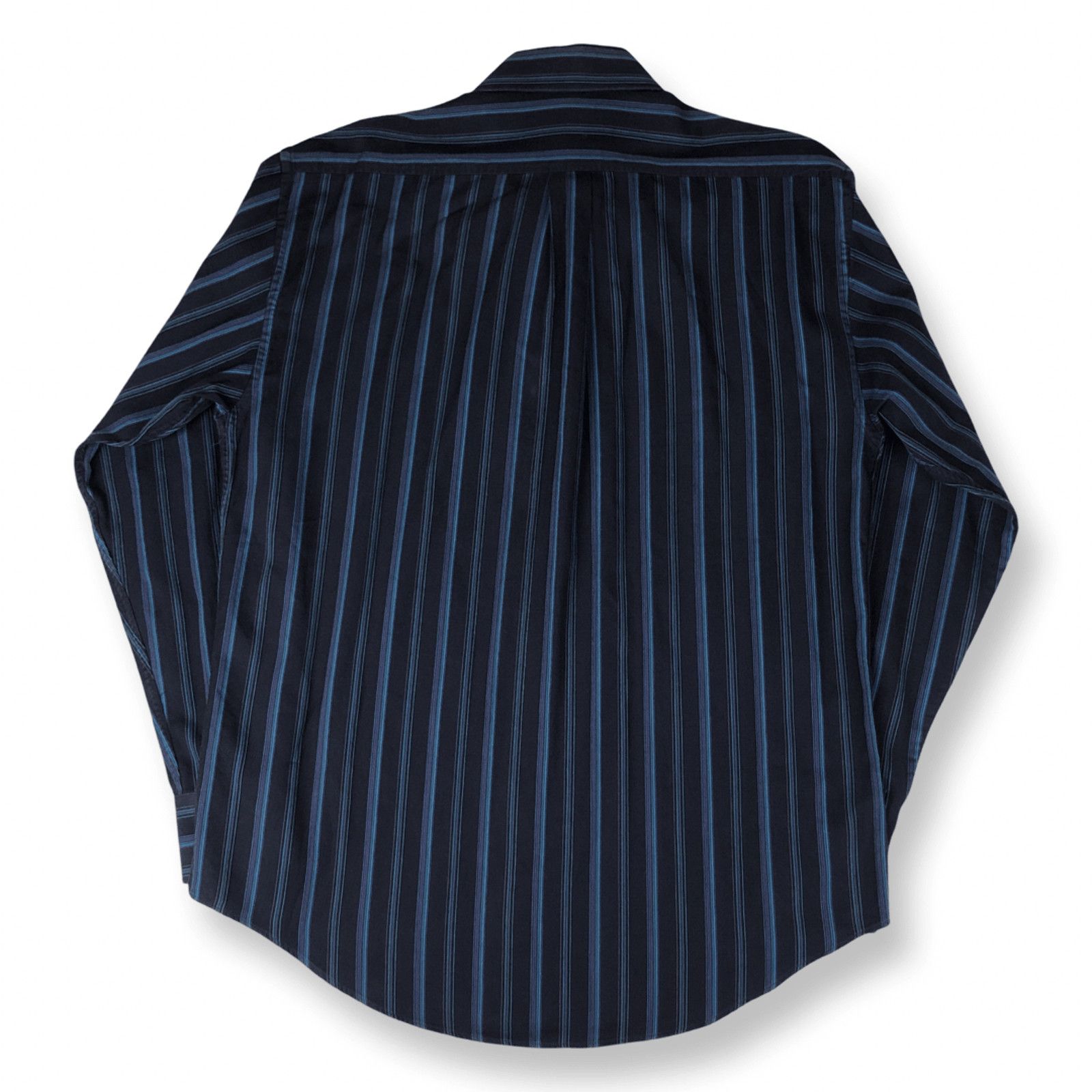 Yves Saint Laurent YSL Logo Striped Yves Saint Laurent Shirt Navy/Green Size US M / EU 48-50 / 2 - 6 Thumbnail