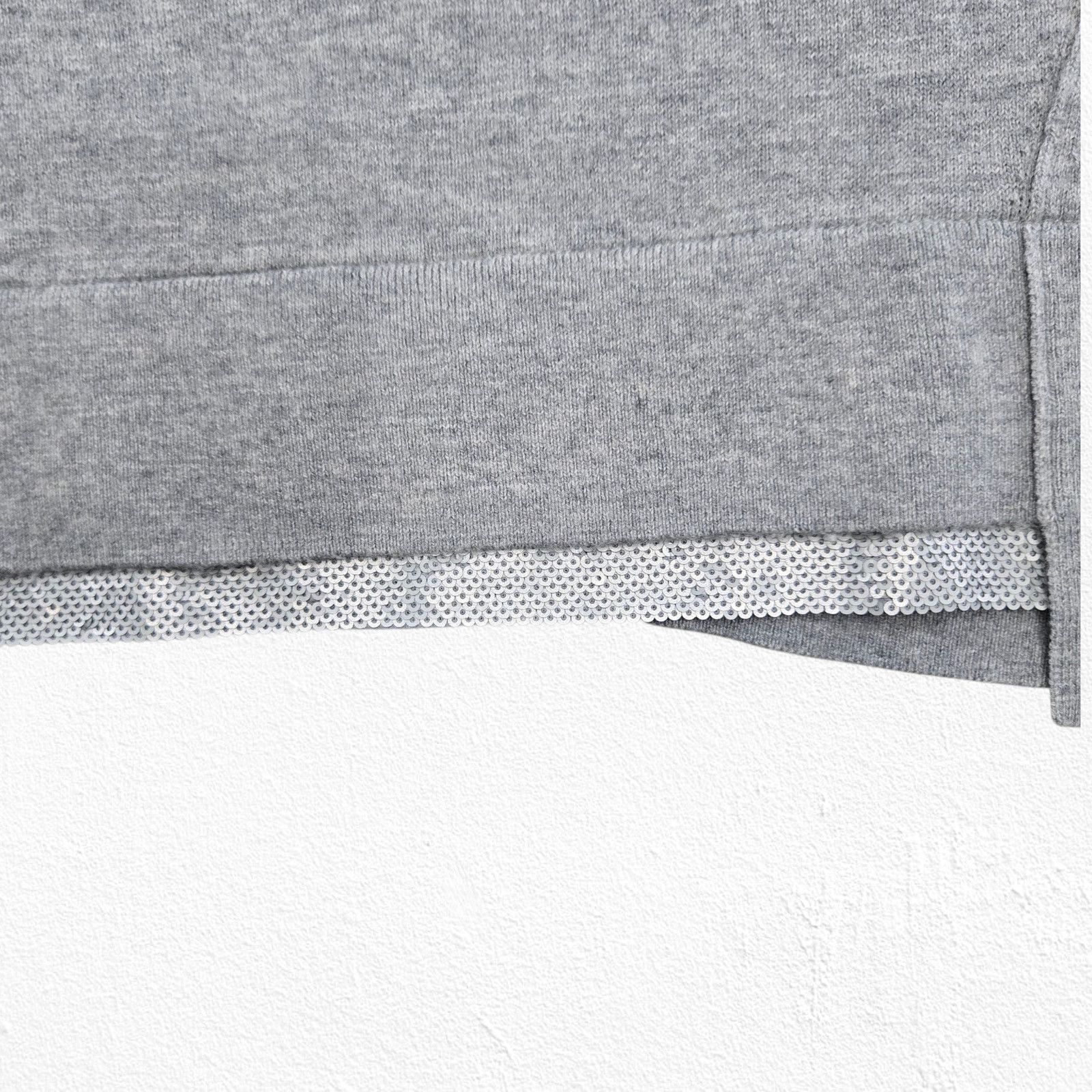 Other Etcetera Gray Wool Blend Sweater Sequin Hem Size Medium Size M / US 6-8 / IT 42-44 - 7 Thumbnail