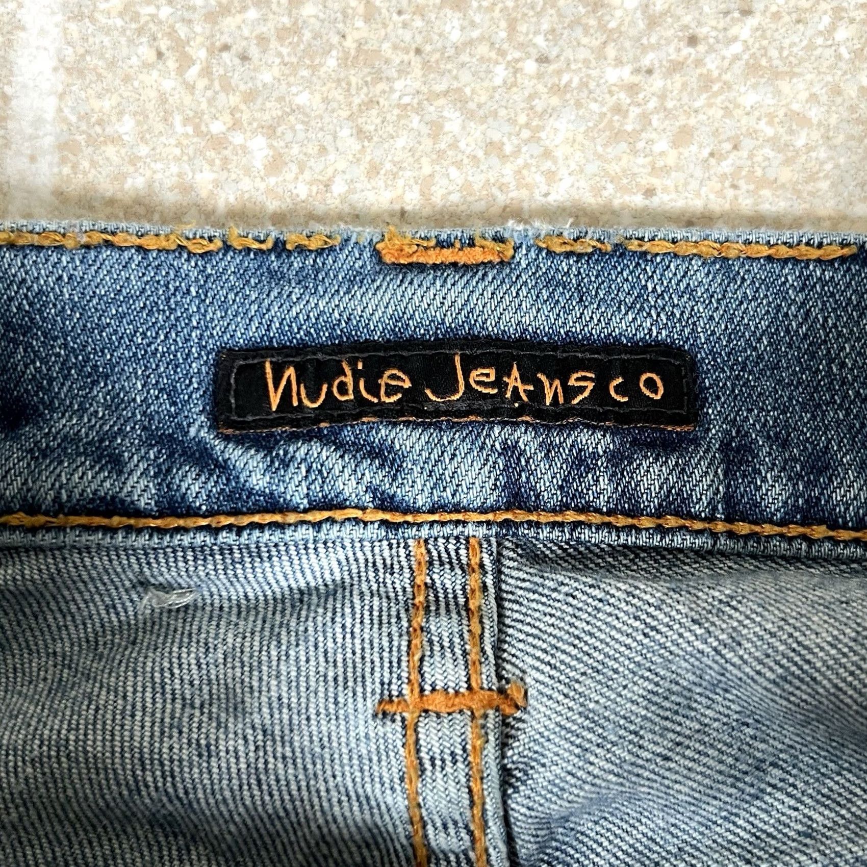 Nudie Jeans Nudie Jeans Grim Tim Salty Stone Blue Jeans Men 26 Regular 32 Inseam Skinny Stone Wash Blue Mens Size US 26 / EU 42 - 6 Thumbnail