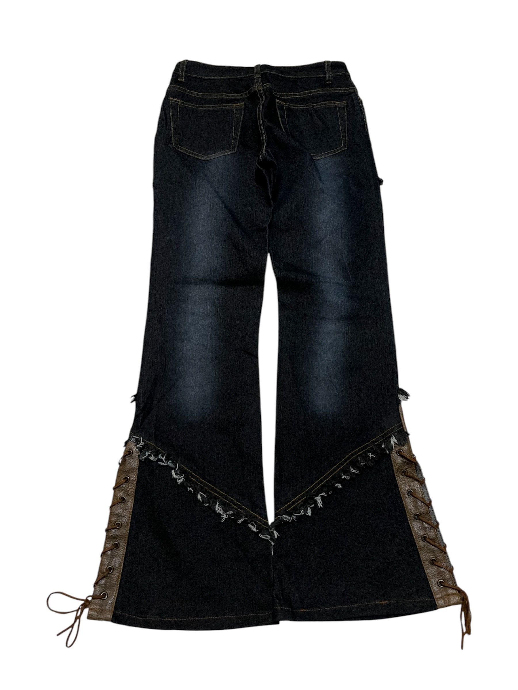 Hysteric Glamour × Japanese Brand × Tornado Mart Japanese Brand Hot Ballooning Lace Up Flared Jeans Size 26" / US 2 / IT 38 - 5 Thumbnail