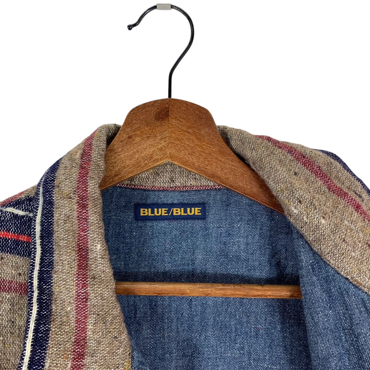 45rpm × Blue Blue Japan × Indigo VINTAGE BLUE BLUE JAPAN WOOL JACKET Size US L / EU 52-54 / 3 - 7 Thumbnail