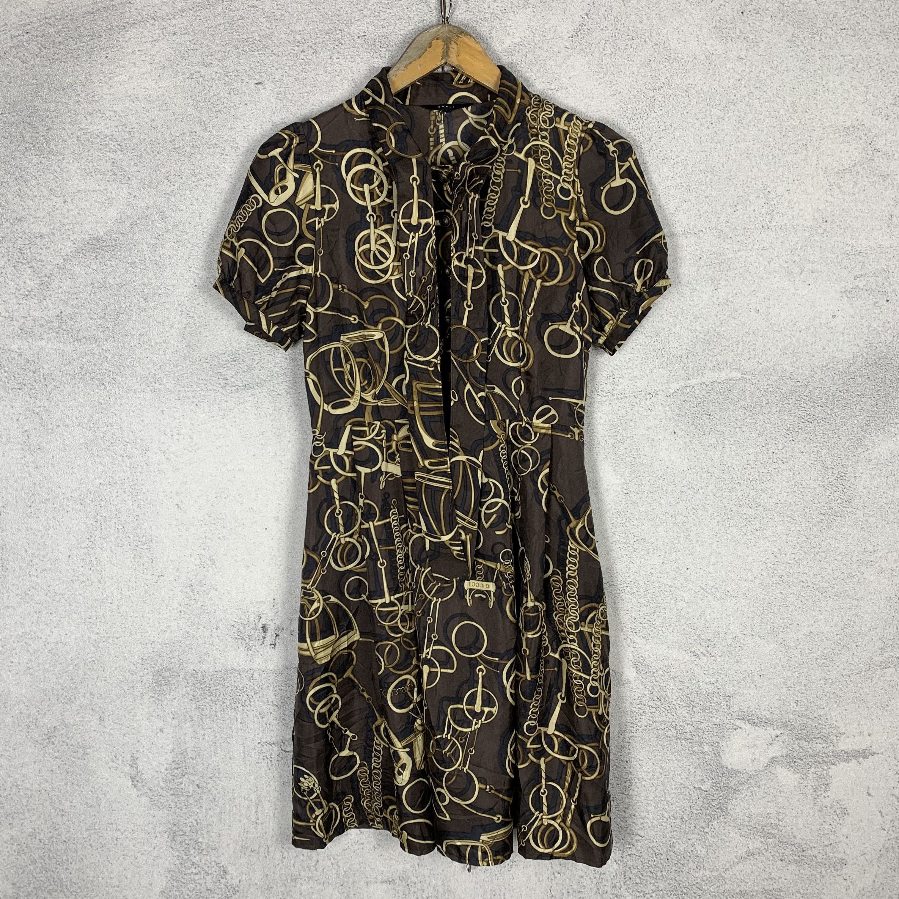 Gucci Gucci Chain Silk Dress Size S / US 4 / IT 40 - 1 Thumbnail