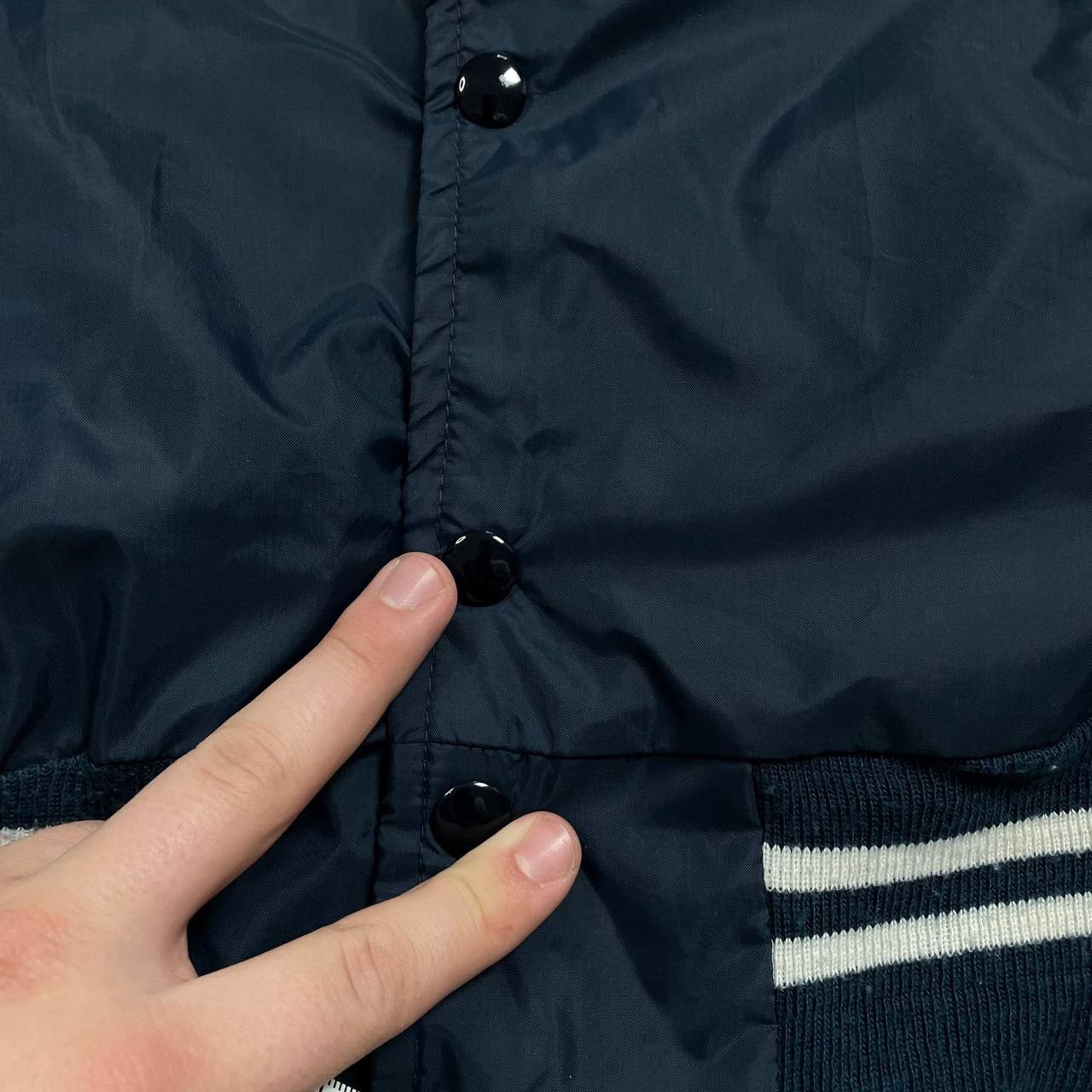 Champion Vintage 60s 70s Champion Running Man Bomber Jacket USA Blue Size US S / EU 44-46 / 1 - 18 Thumbnail