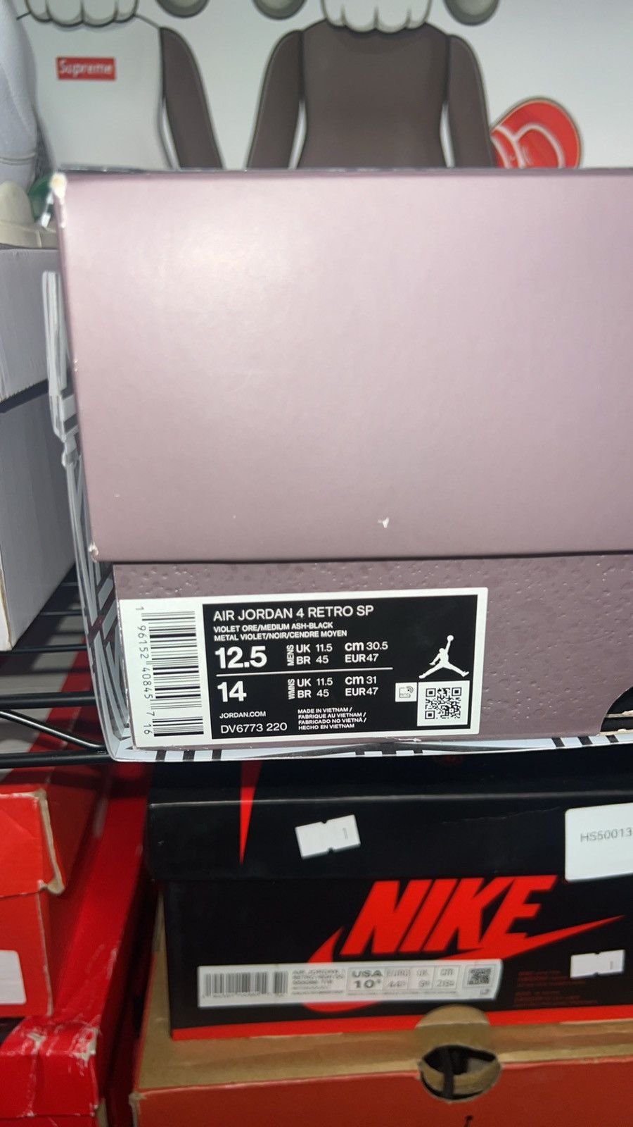 Jordan Brand Jordan 4 a ma violet ore Size US 12.5 / EU 45-46 - 2 Thumbnail