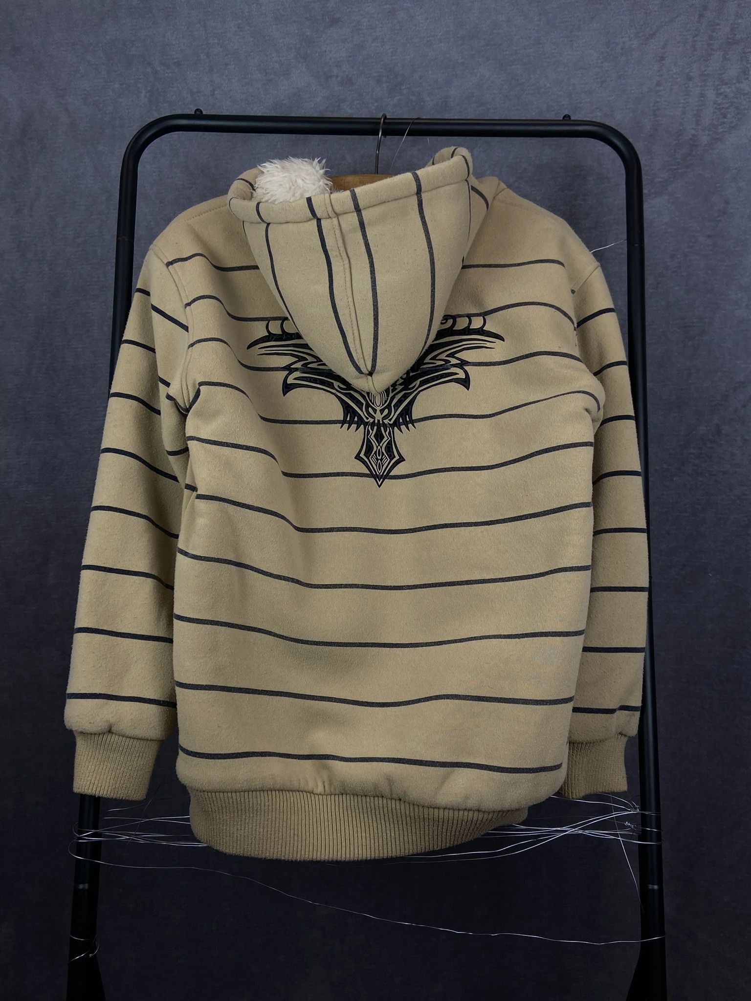 Affliction Affliction Vintage Zip Hoodie Beige Faded Faux Fur Logo Size US M / EU 48-50 / 2 - 4 Thumbnail