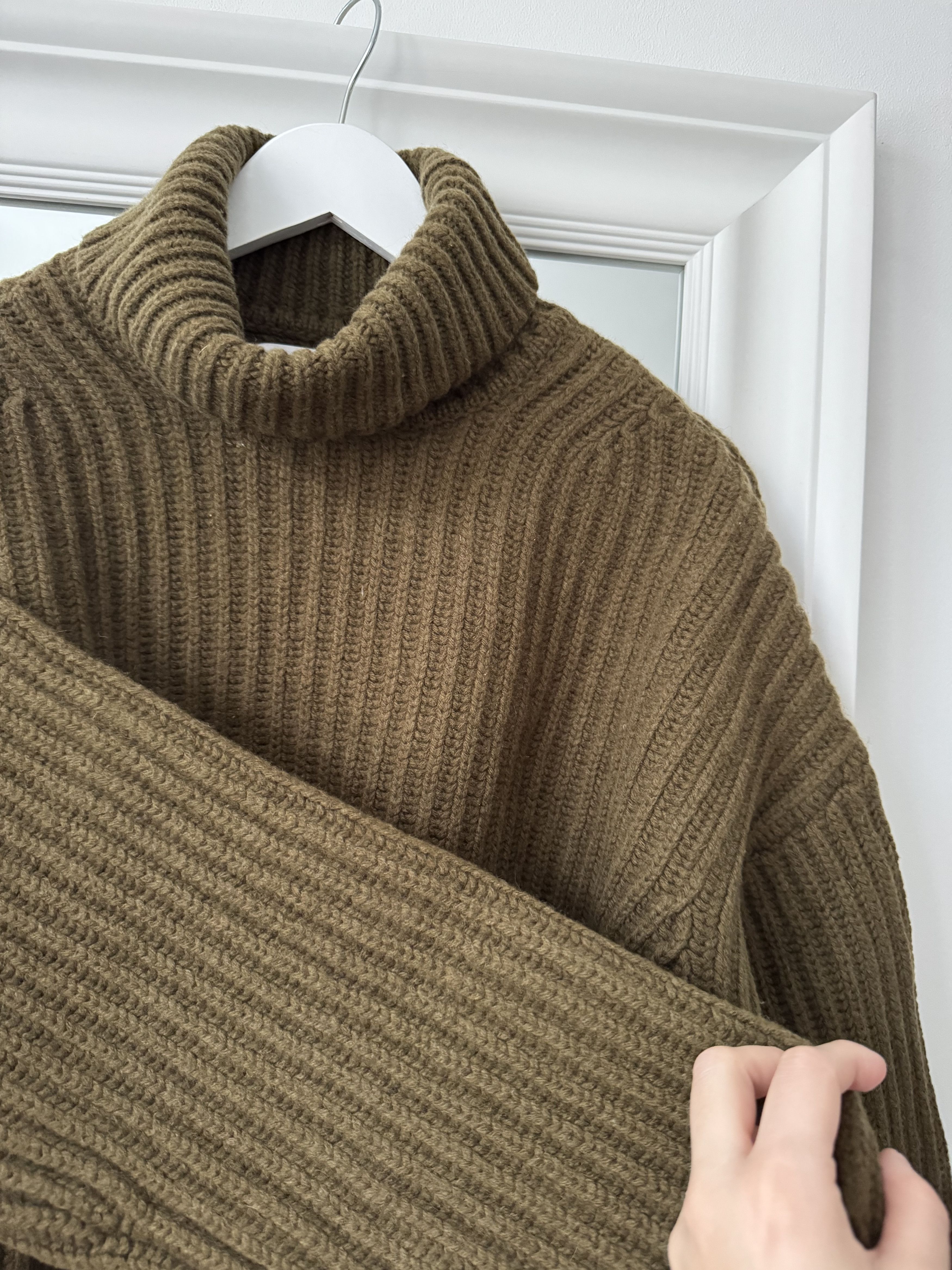Samsoe Samsoe short khaki turtleneck sweater wool KEIKU samsoe samsoe Size M / US 6-8 / IT 42-44 - 4 Thumbnail