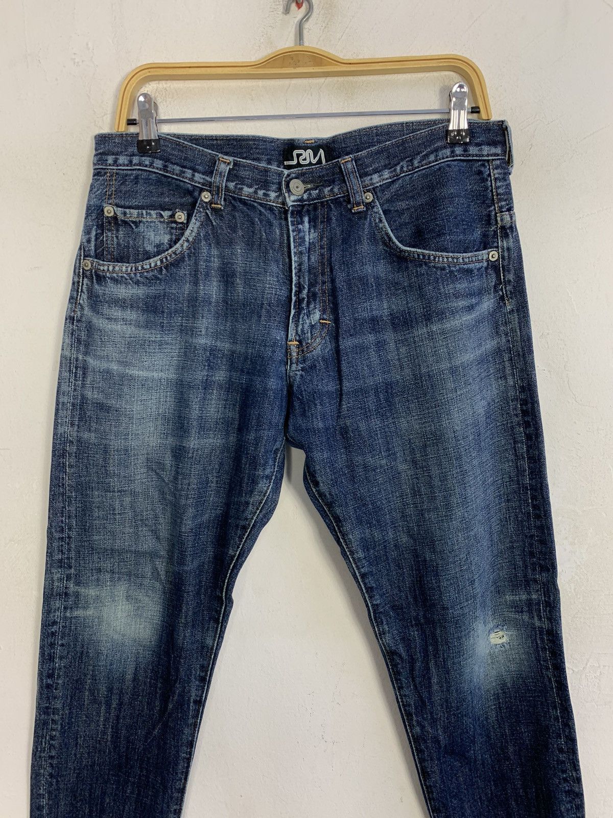Japanese Brand Hype 90s RNA Inc Distressed Indigo Denim Size US 32 / EU 48 - 3 Thumbnail