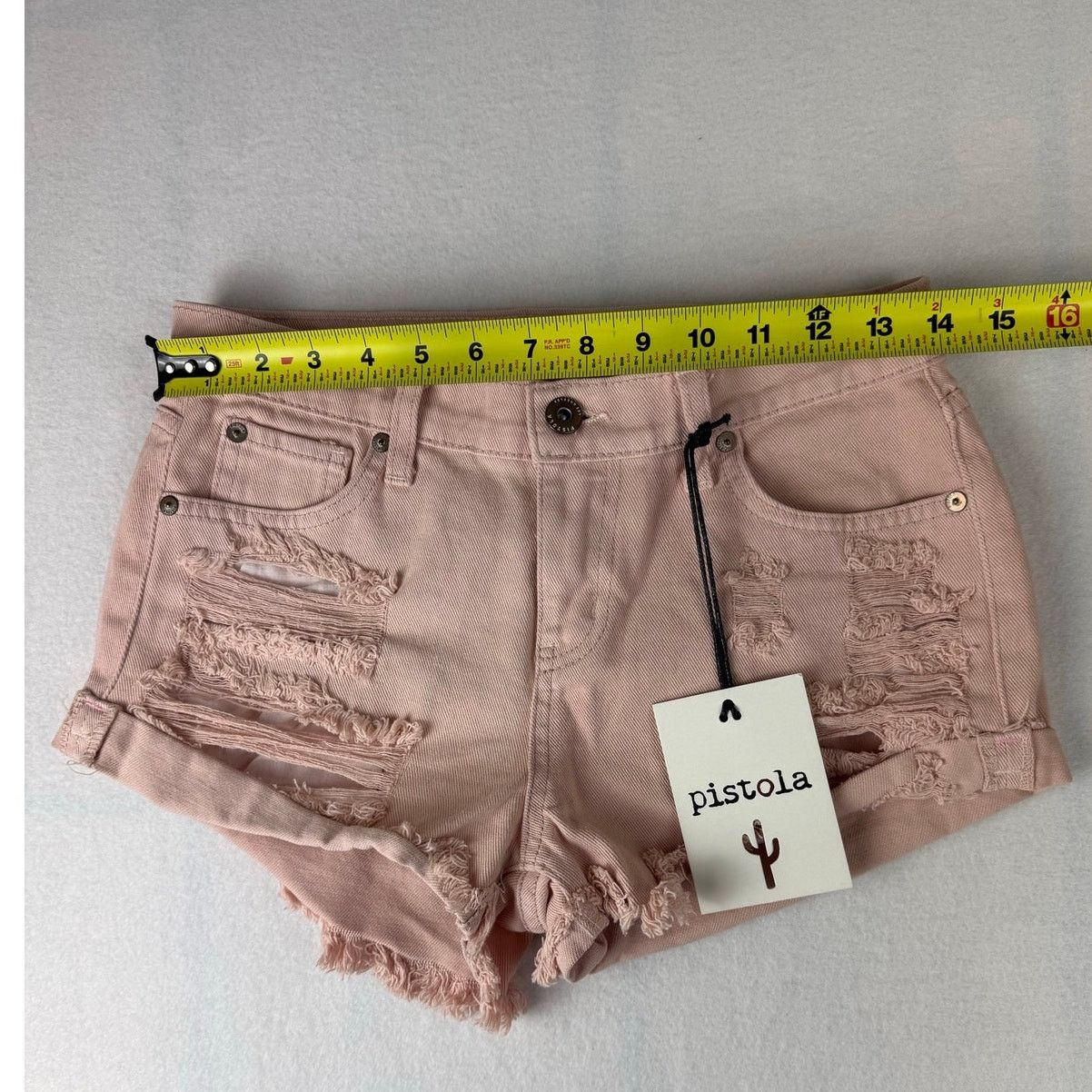 Pistola Pistola Distressed Jean Shorts - Rose Quartz Pink size 25 Size 25" / US 0 / IT 36 - 3 Thumbnail