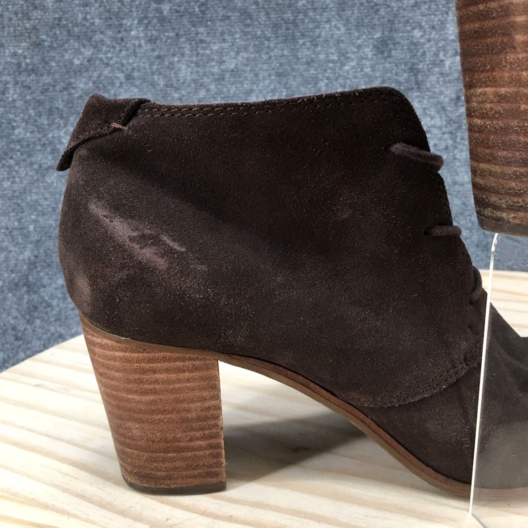 Toms TOMS Lunata Bootie Brown Suede Three Eye Lace Up Desert Boots Women 9 Adult Shoes Brown Suede Boots Size US 9 / IT 39 - 6 Thumbnail
