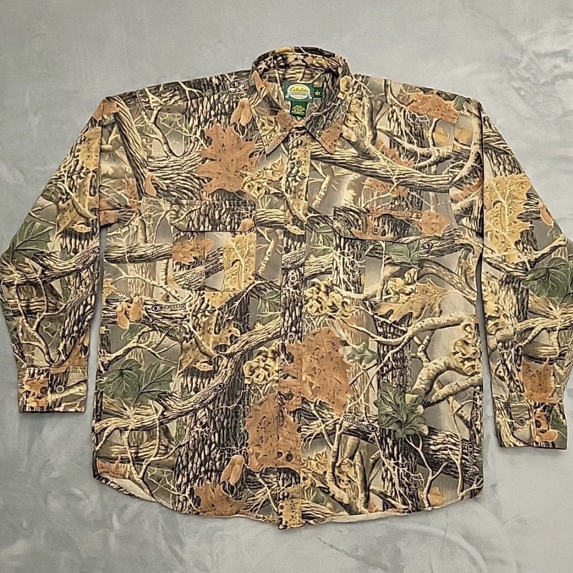 Vintage VINTAGE Cabela's Camouflage Shirt Men L Brown Twill Flannel Seclusion 3D Soft Hunt Button-Up Casual Mens Size US L / EU 52-54 / 3 - 2 Thumbnail