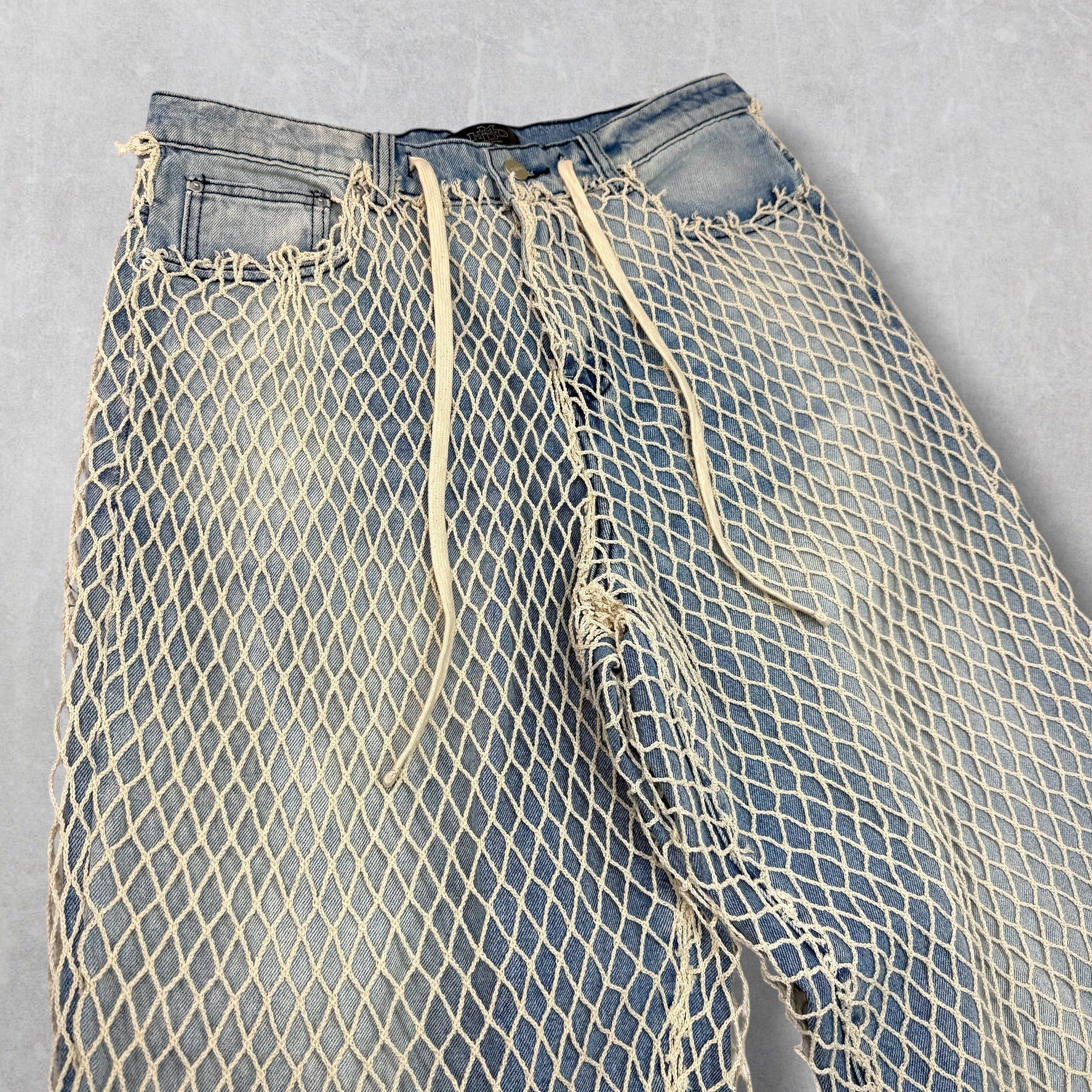 HMDD HMDD Fishnet jeans S Size US 28 / EU 44 - 4 Thumbnail
