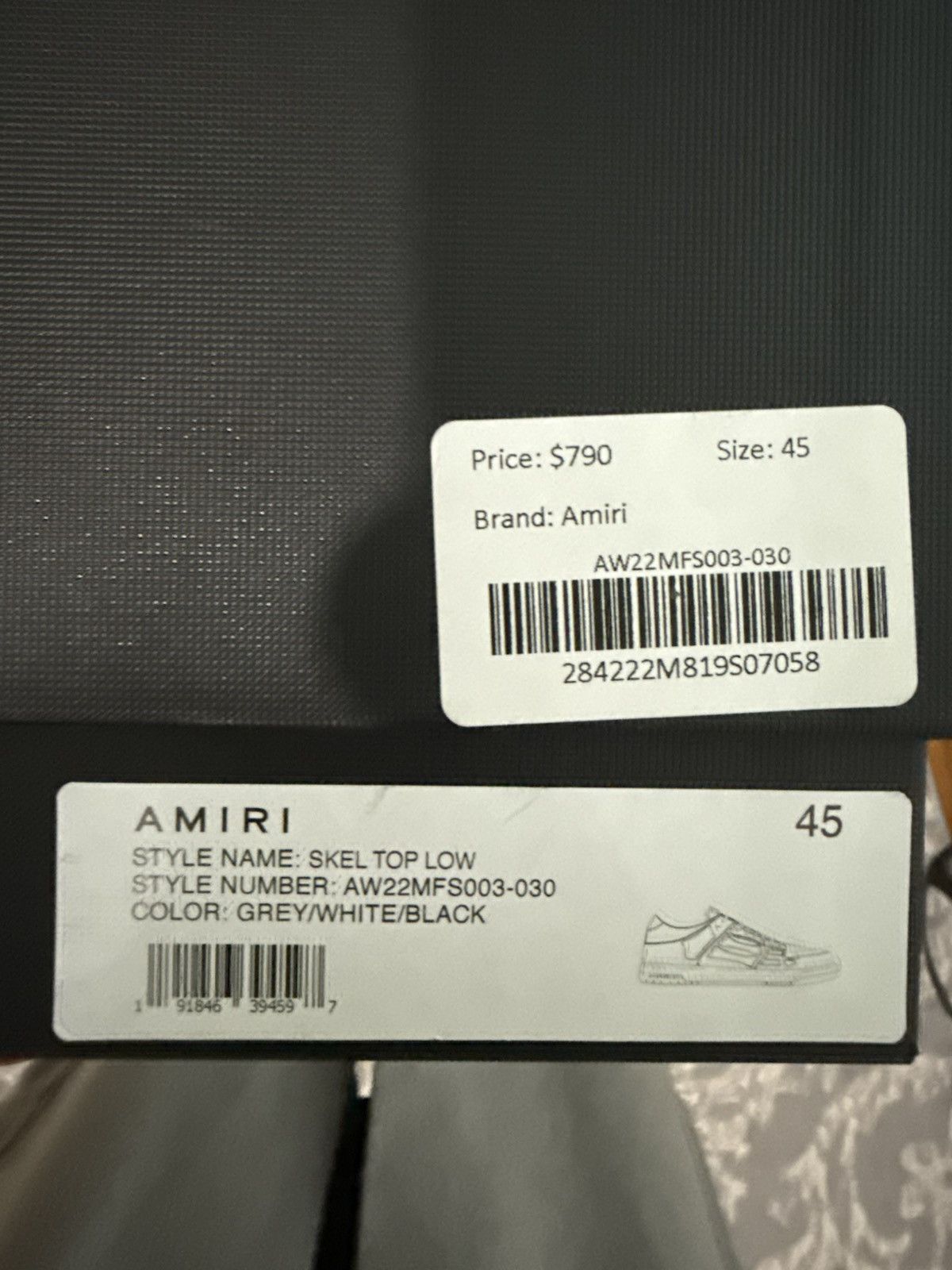 Amiri Amiri Skel Top Low Size US 12 / EU 45 - 7 Thumbnail