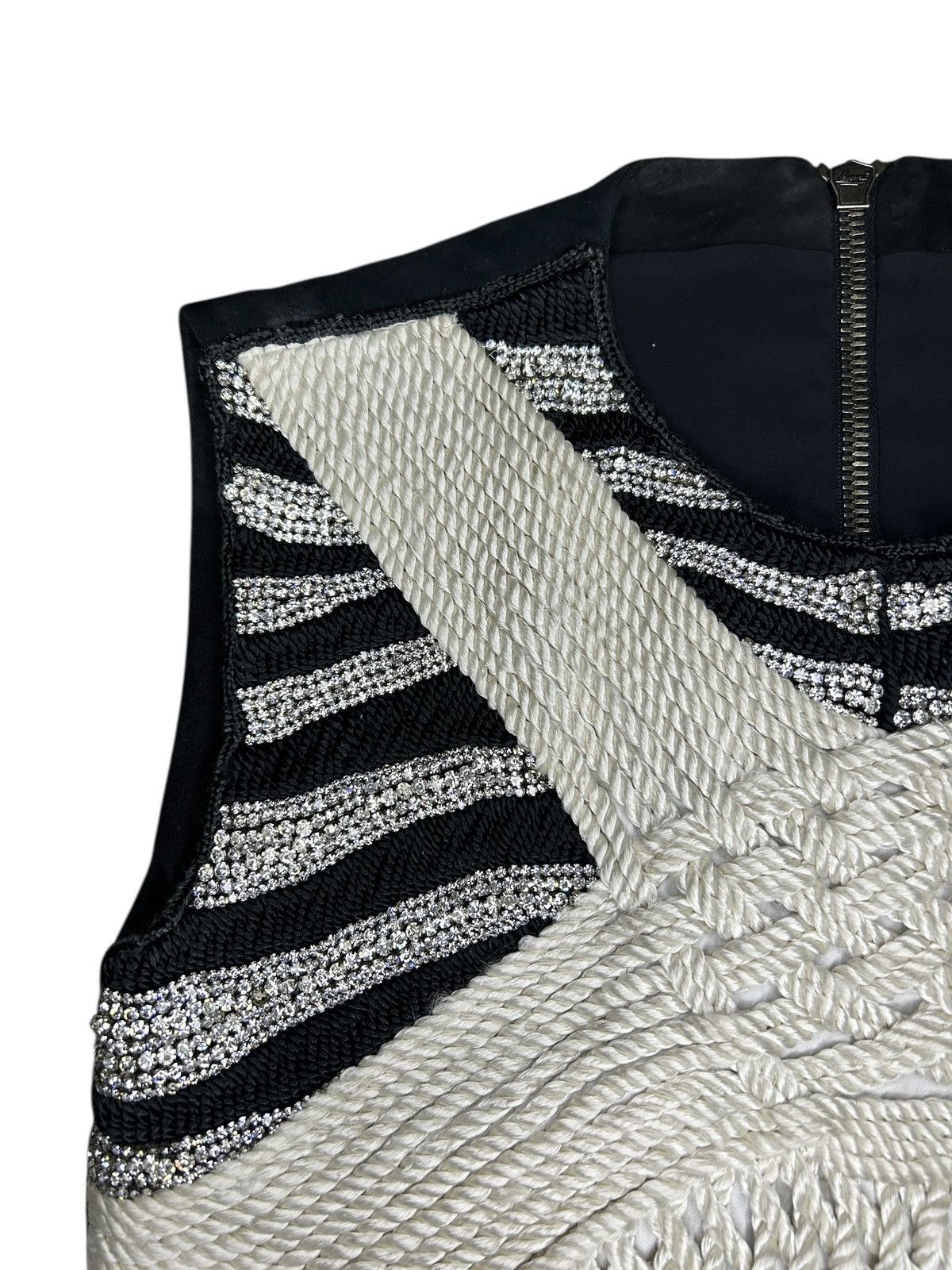 Balmain Fall 14 Demi-Couture Embellished Suede Top Size S / US 4 / IT 40 - 6 Thumbnail
