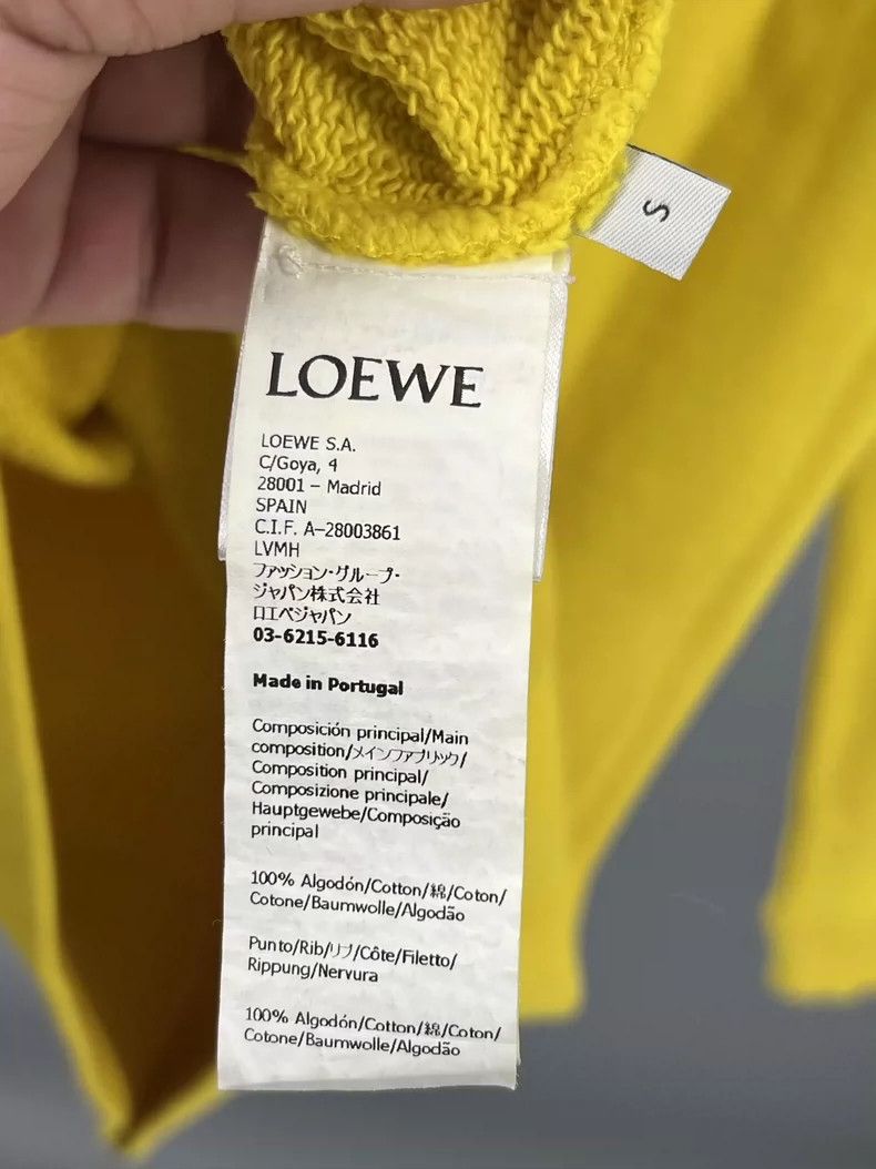 Loewe LOEWE Yellow cotton printed round neck hoodie Size US S / EU 44-46 / 1 - 5 Thumbnail